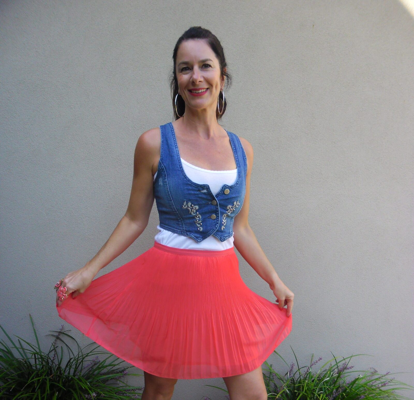 Watermelon pleats & wedges