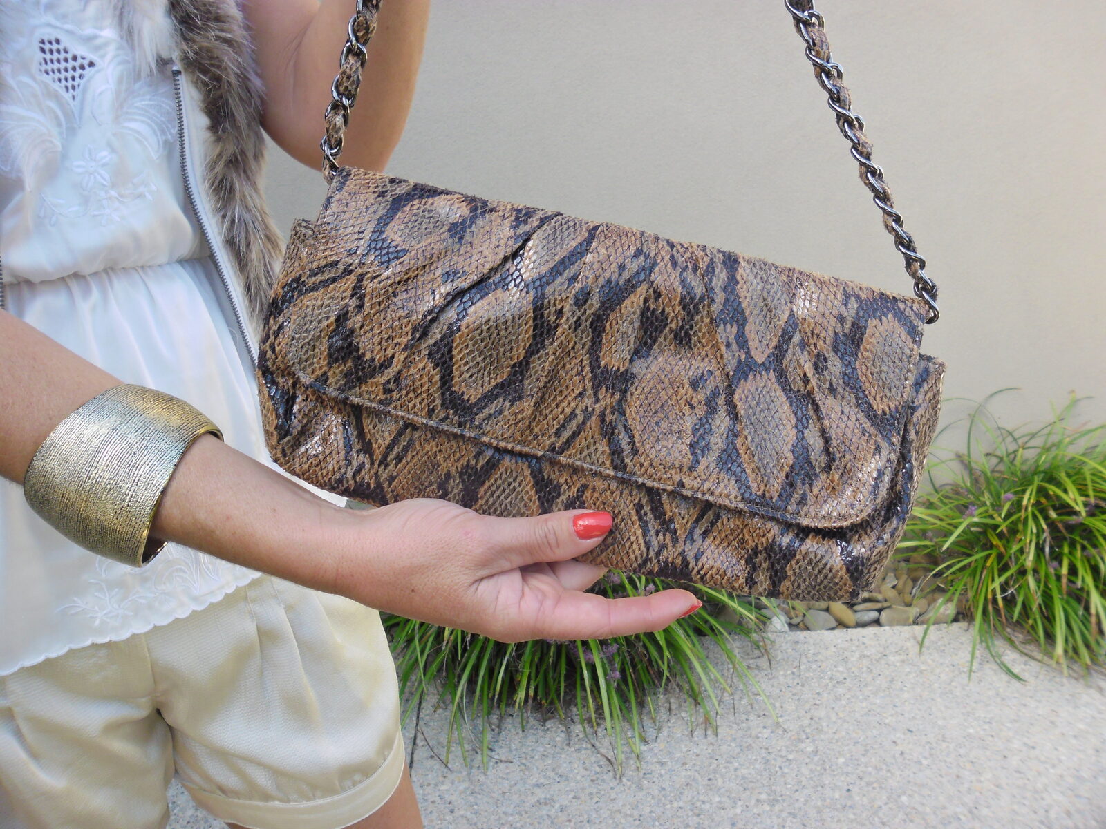 Snakeskin handbag