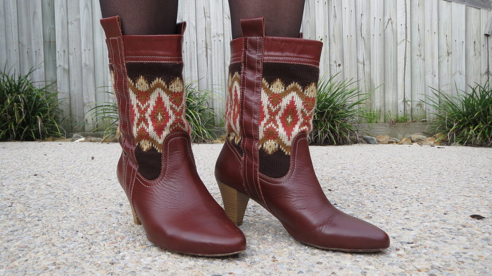 Brown cowboy booties