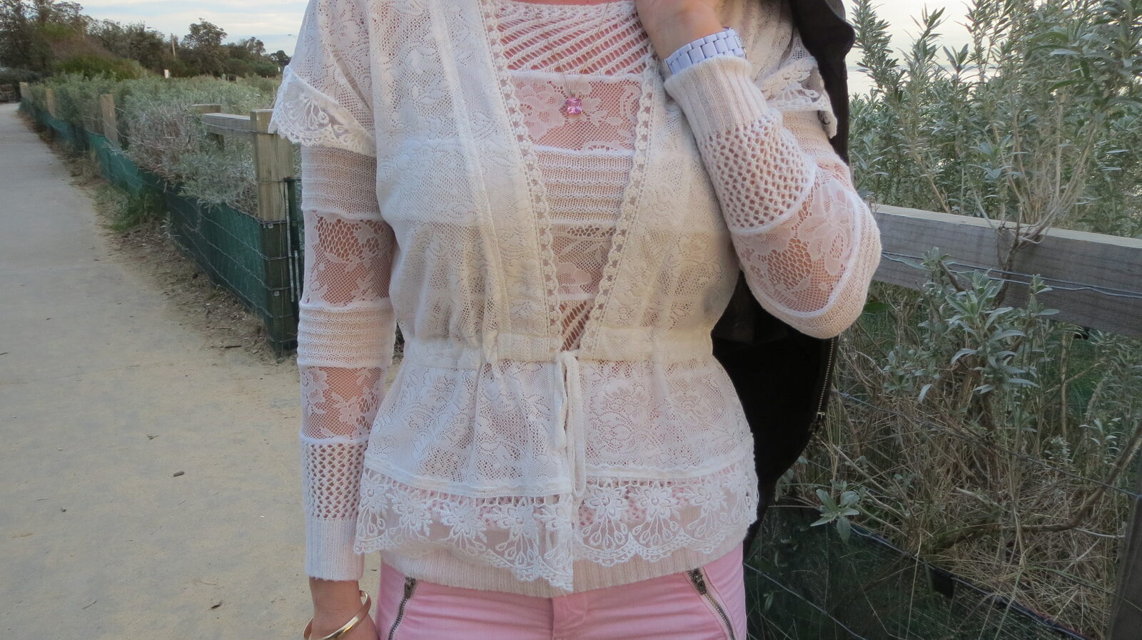 Lace top close-up