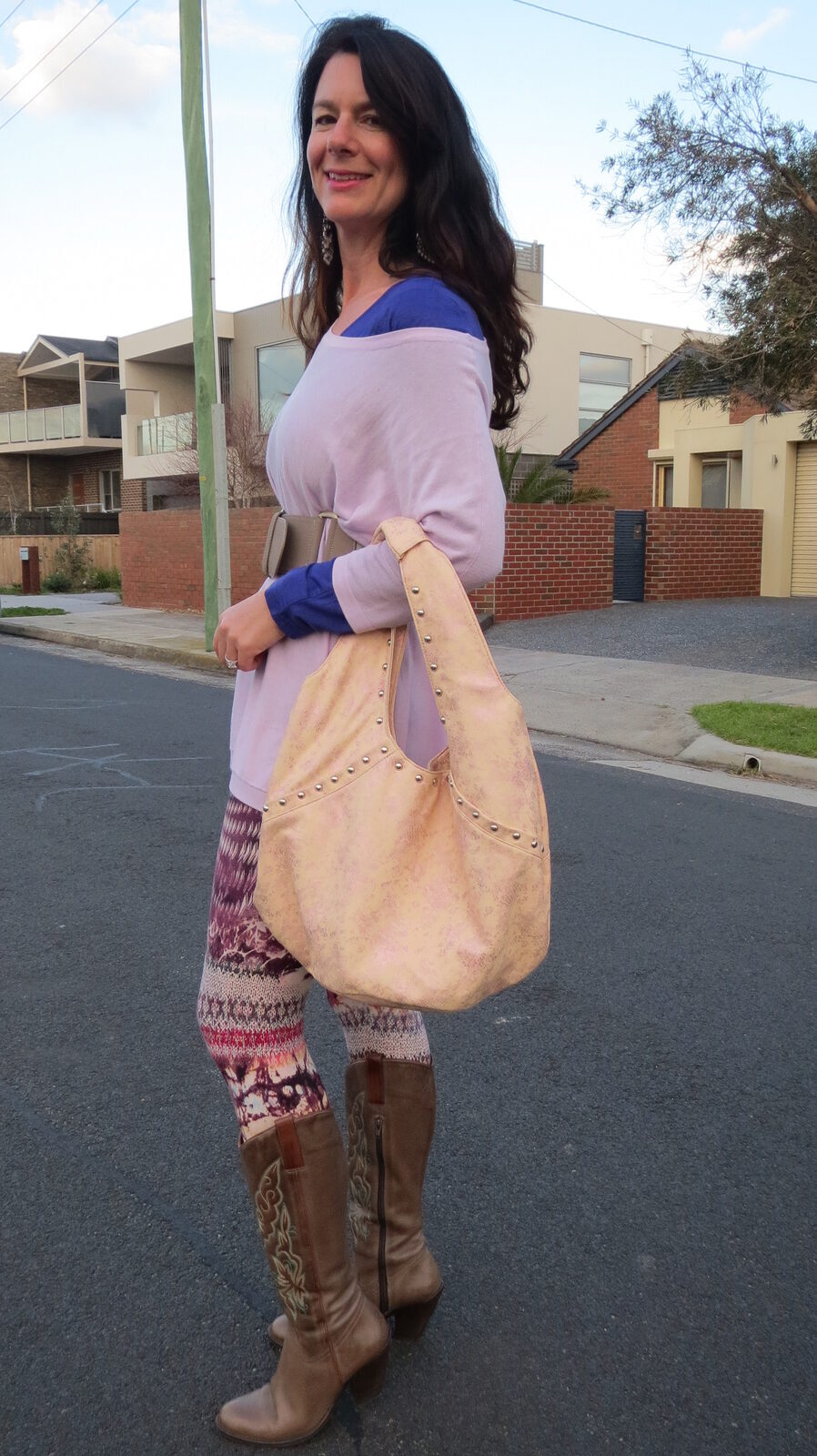 Pink patterned leggings 3