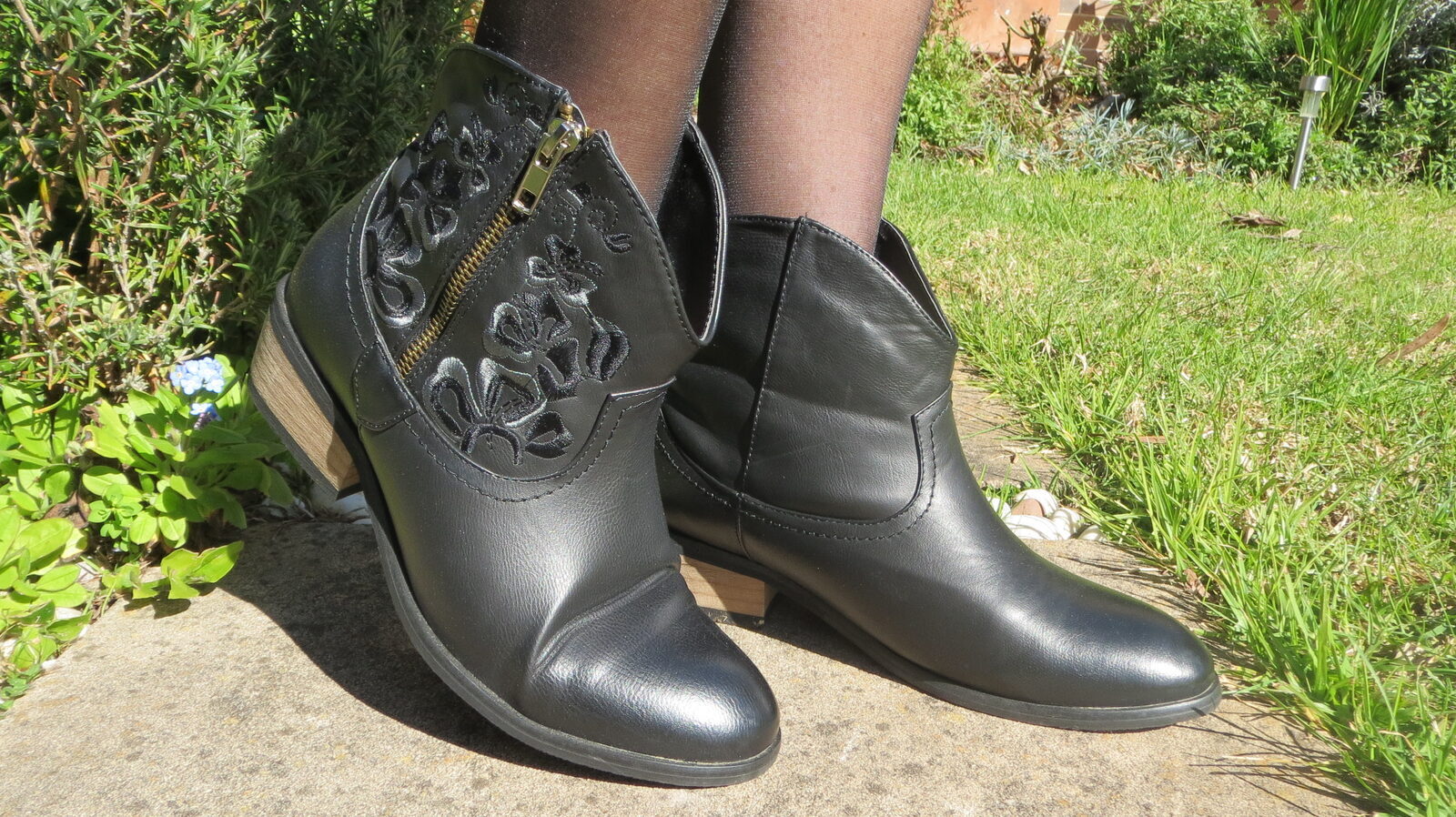 Black cowboy booties