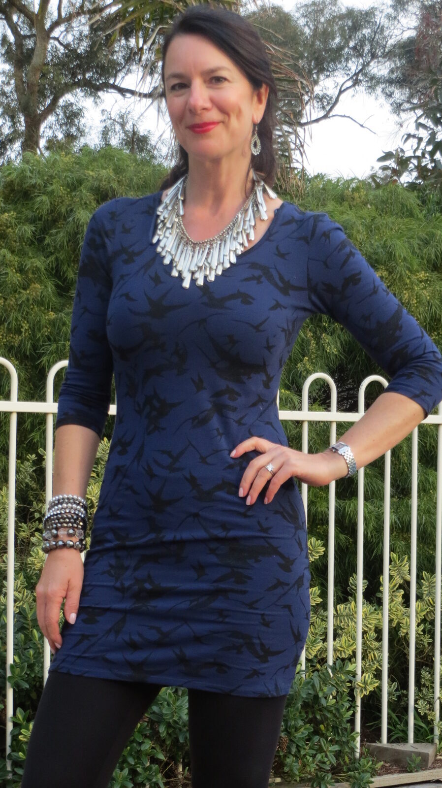 Blue bird dress