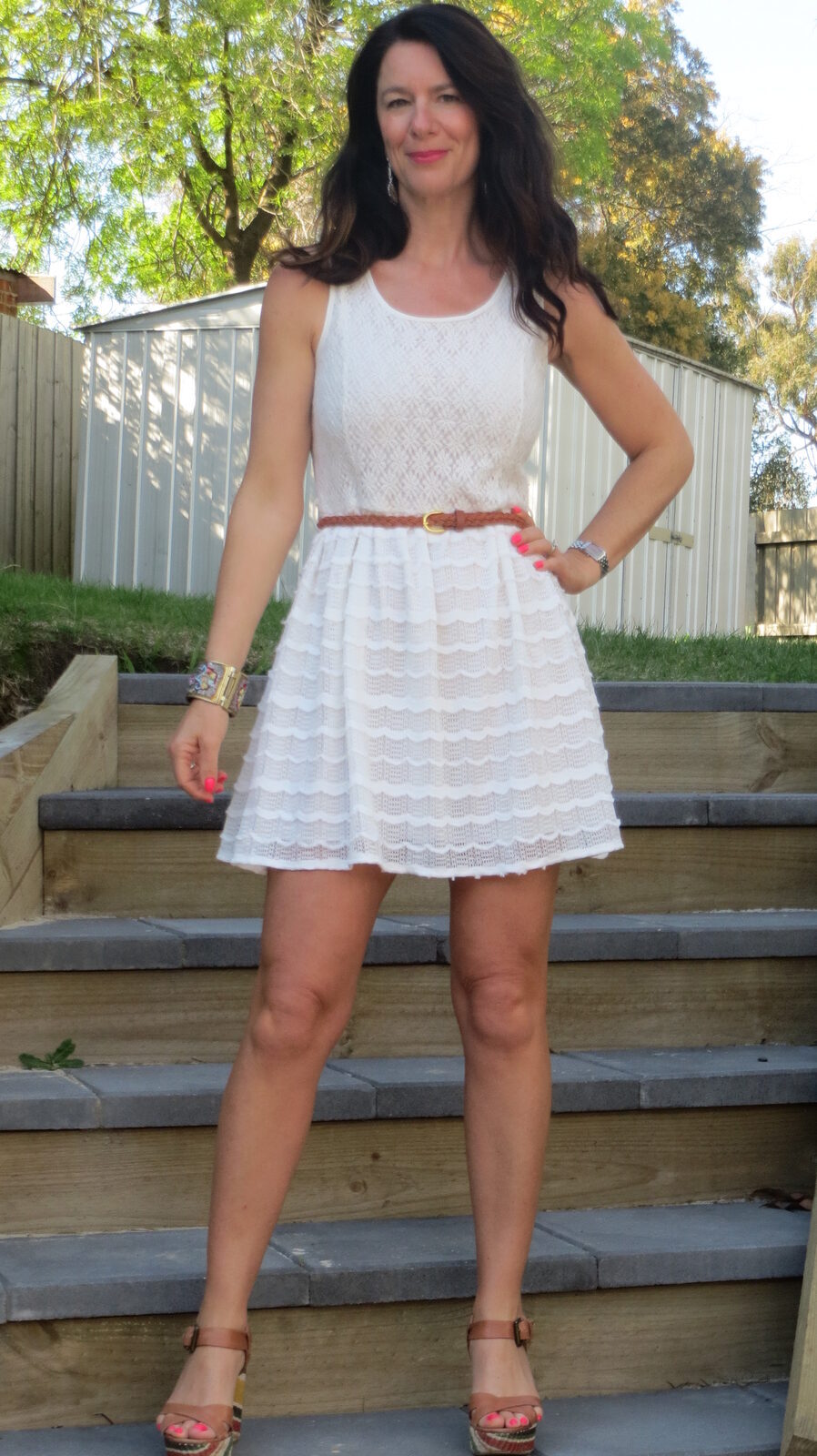 White lace dress