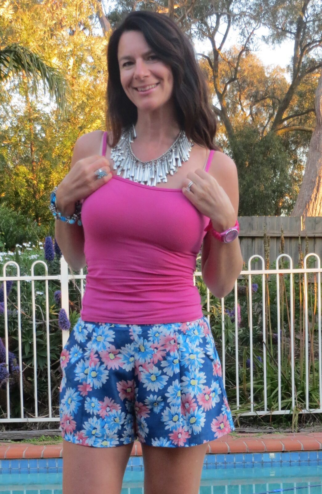 Floral shorts close