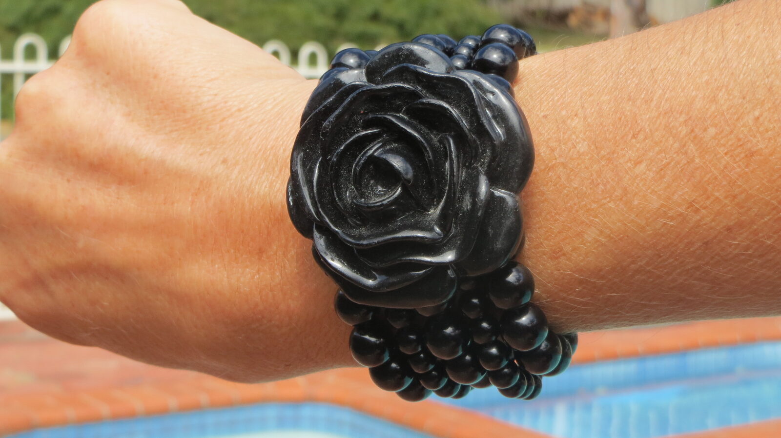 Black rose cuff