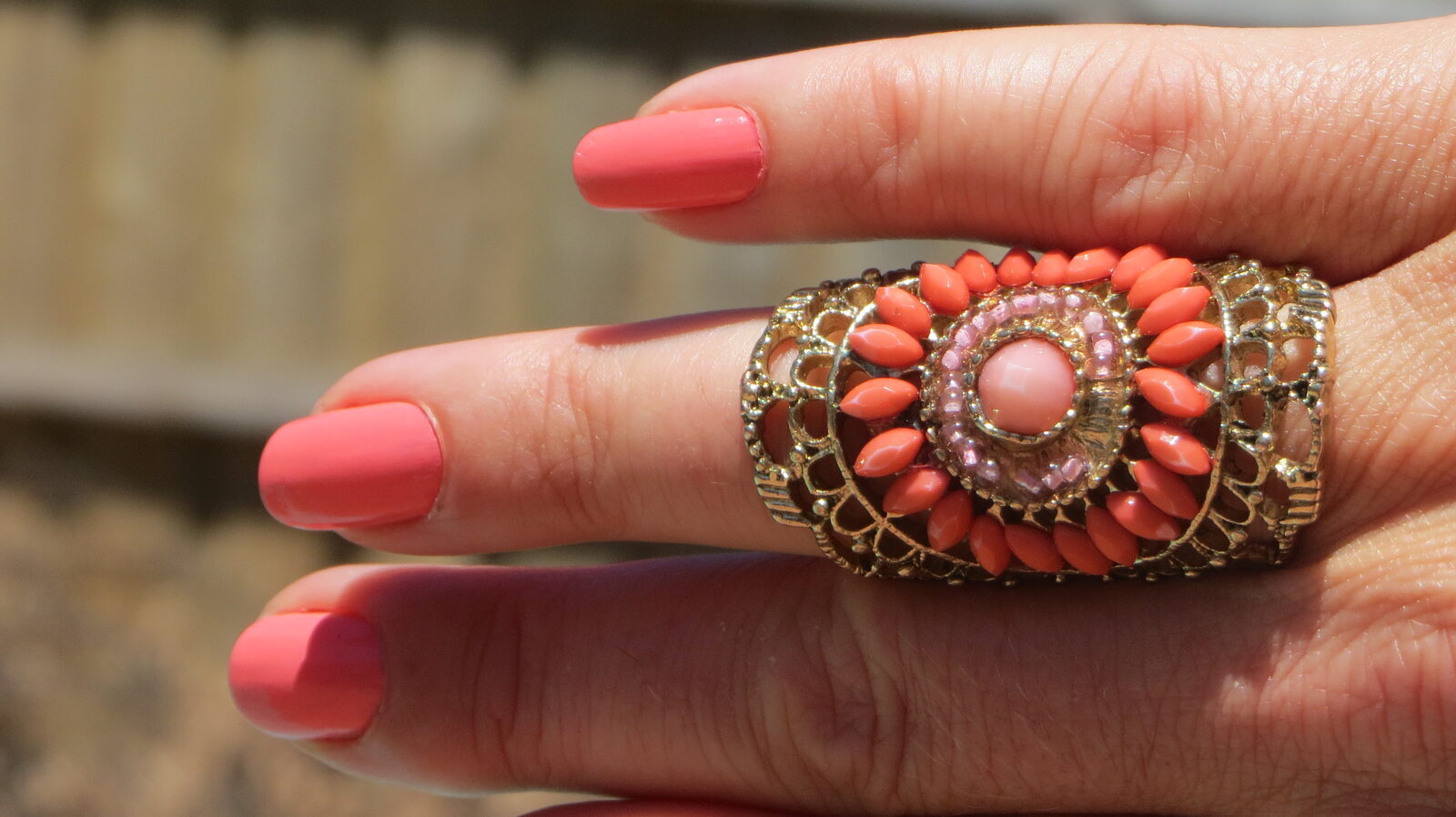 Orange long ring