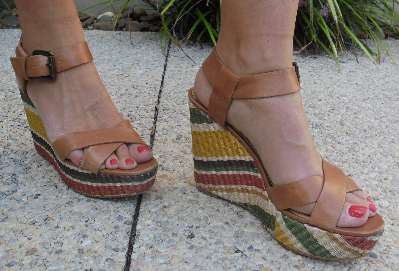 Tan wedge