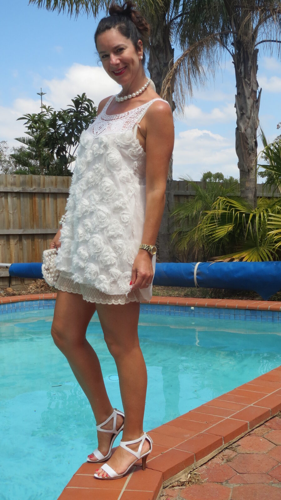 White frou-frou dress side 3
