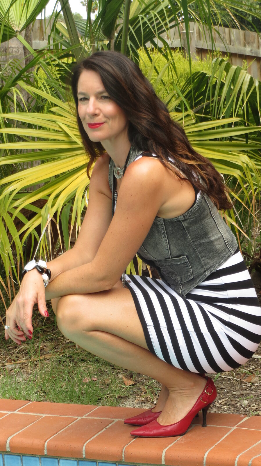 Black & white stripe mini dress 3