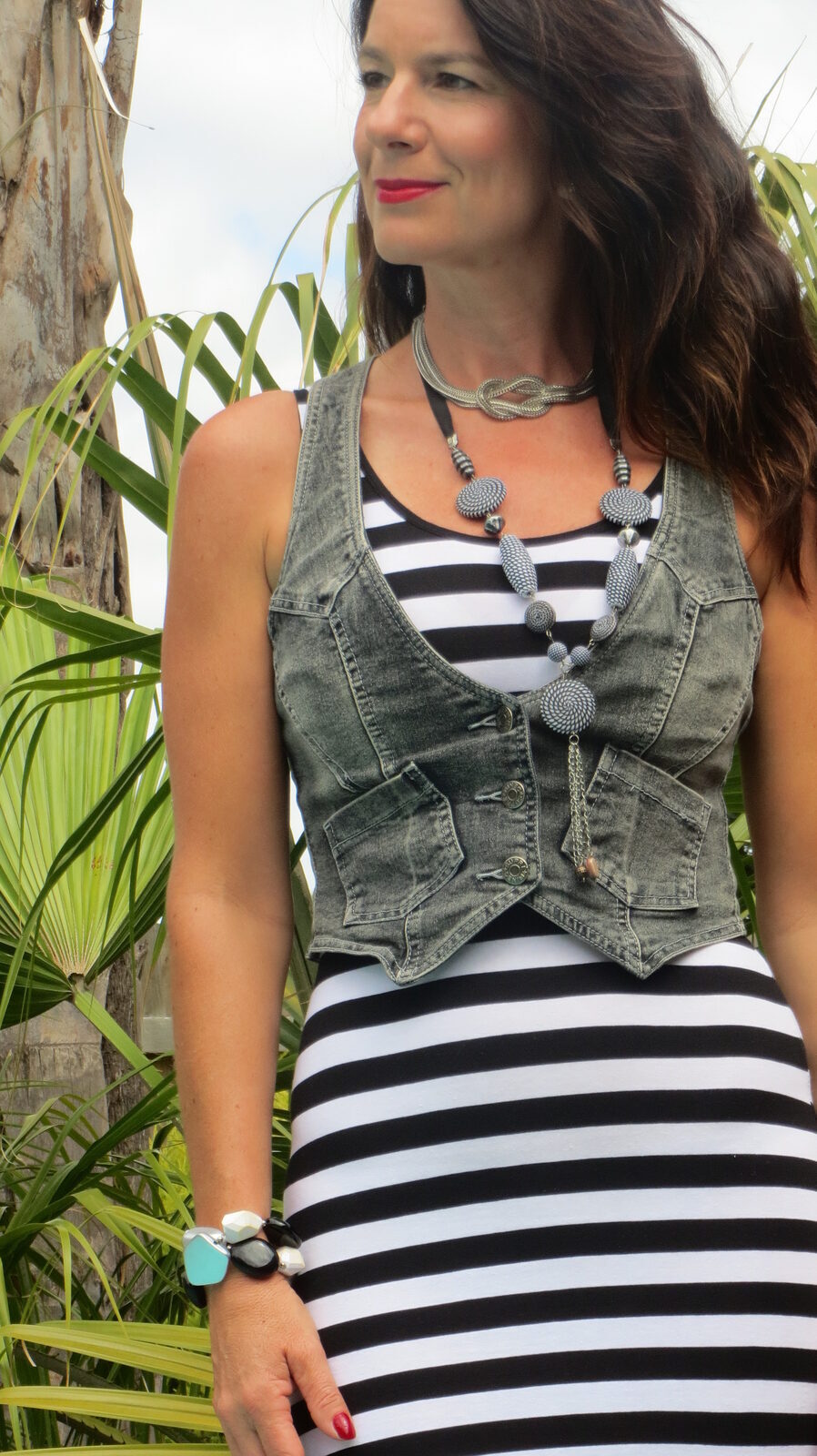 Black & white stripe mini dress 5