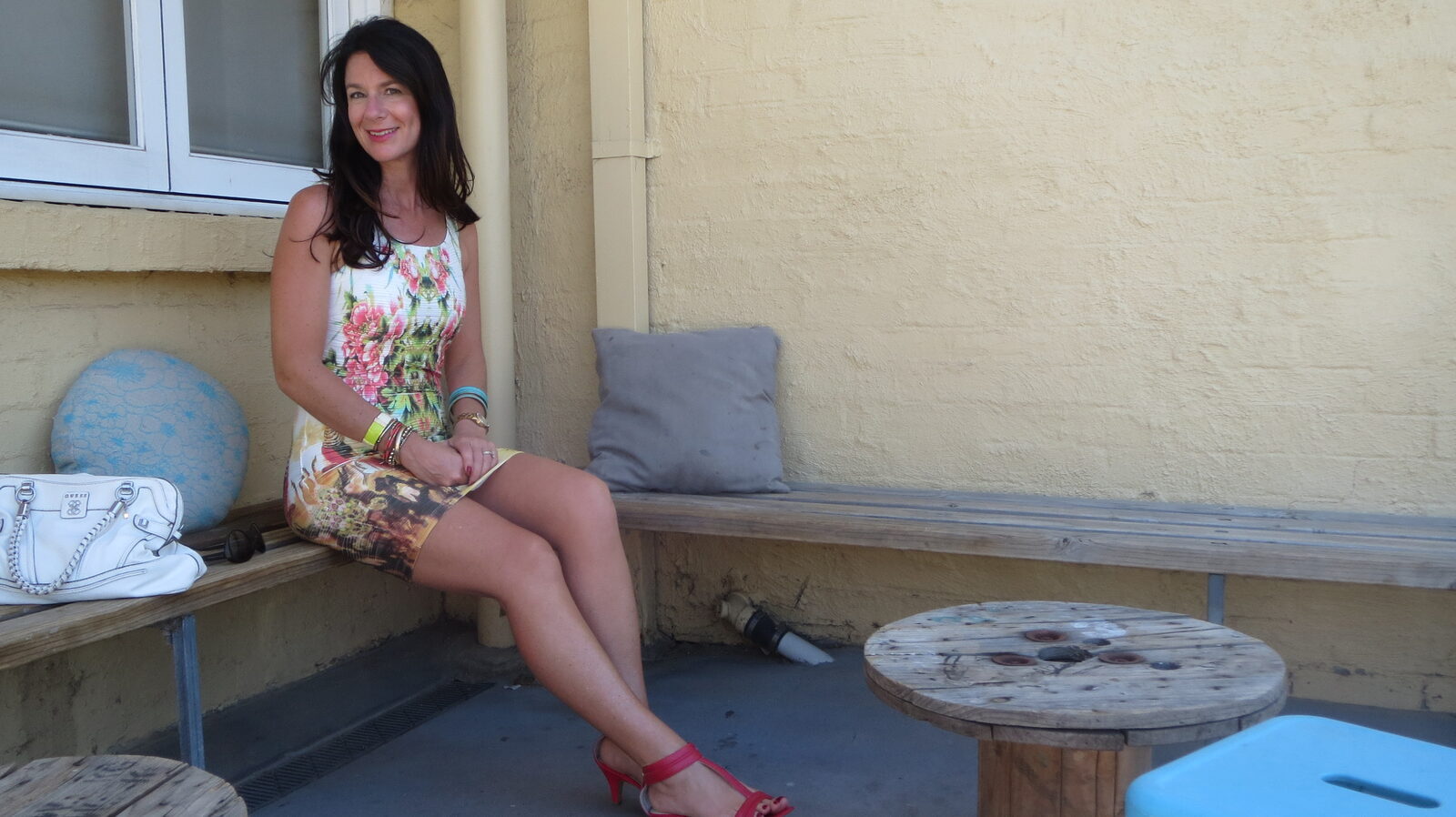 Graphic print dress beach 2