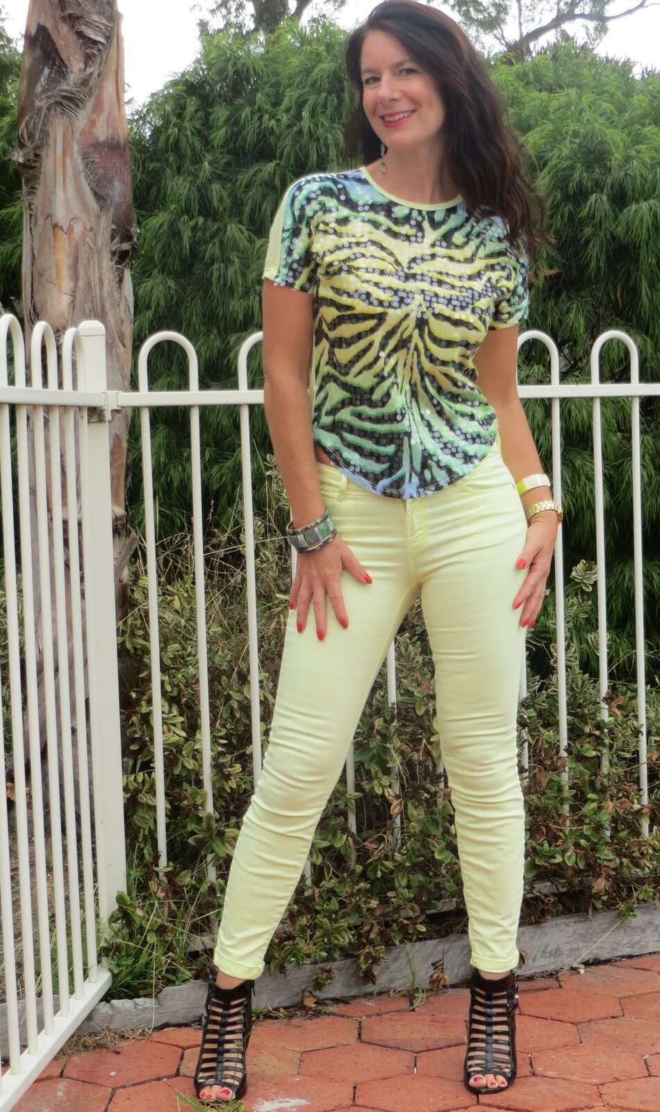 Lemon jeans & sequin lemon t 1