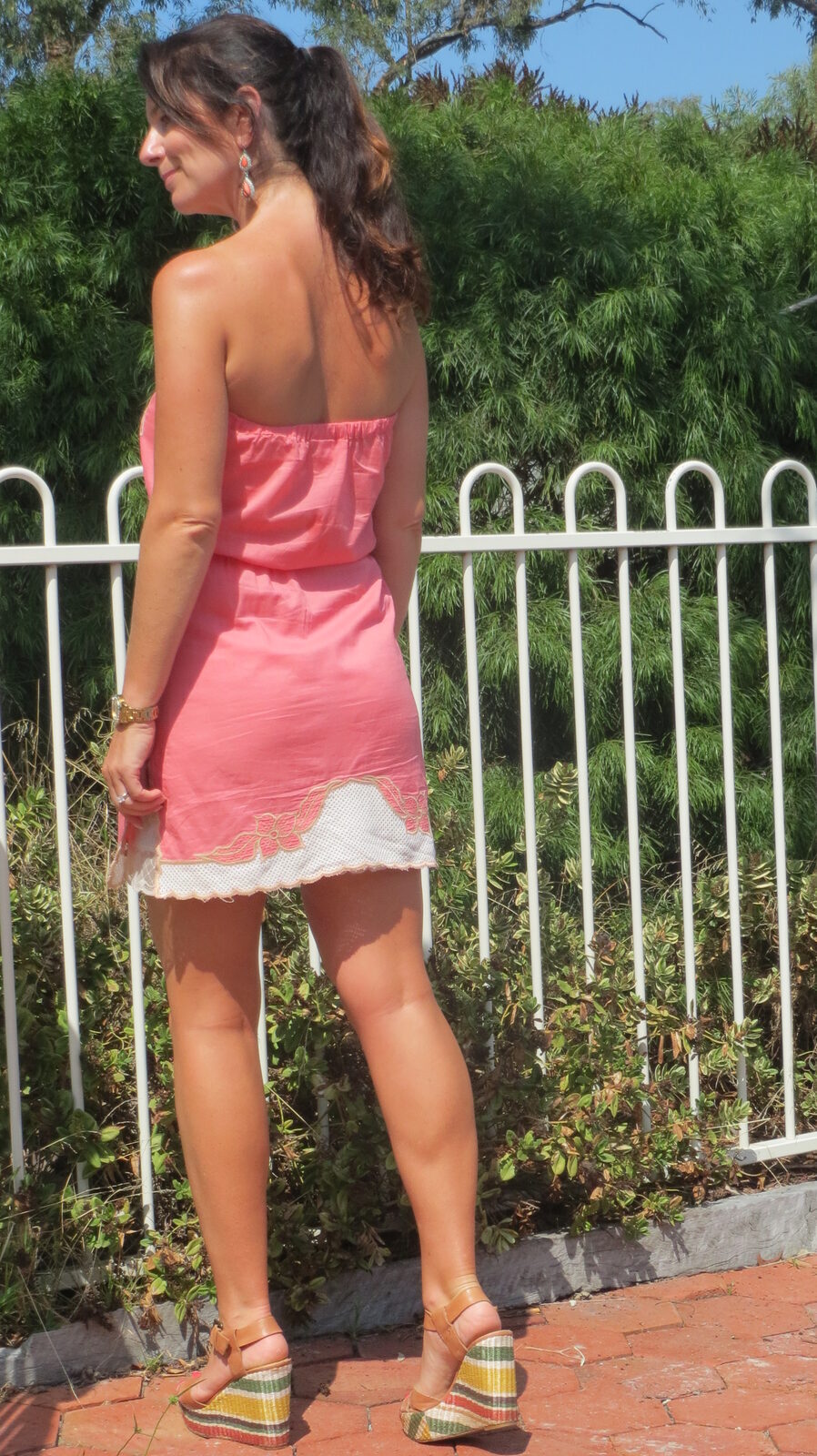 Supre strapless pink dress 4