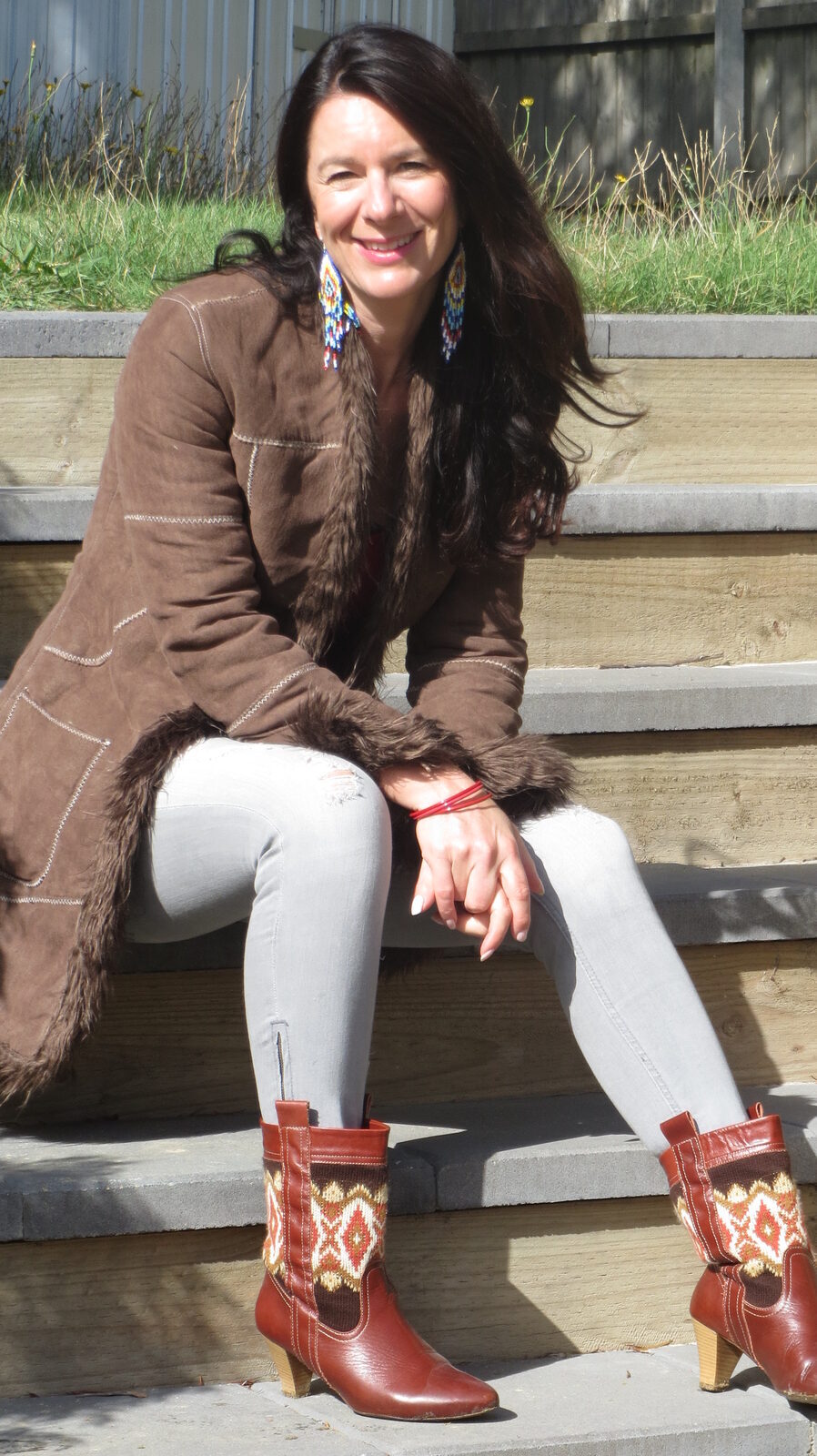 Brown jacket, zara boots 4