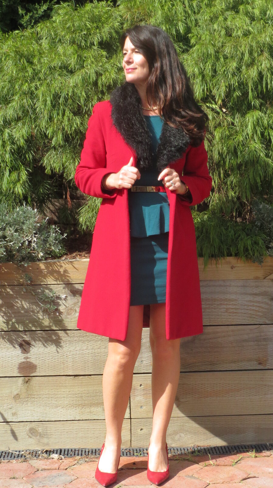 Green peplum dress 3