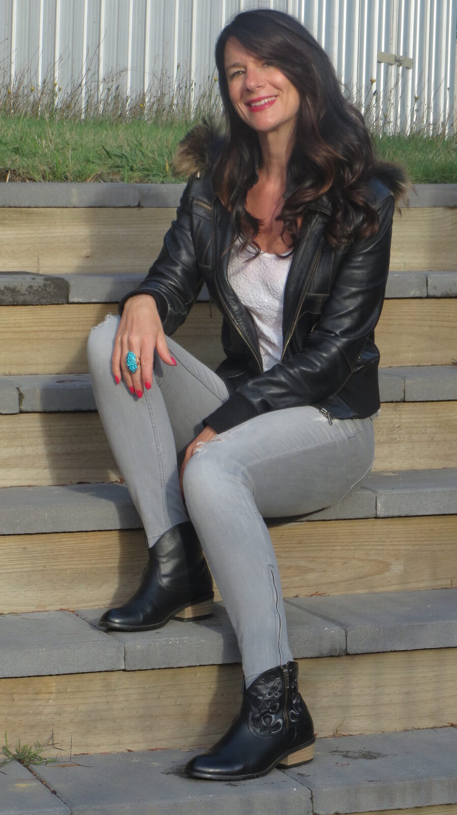 Zara jeans, white sequins 5