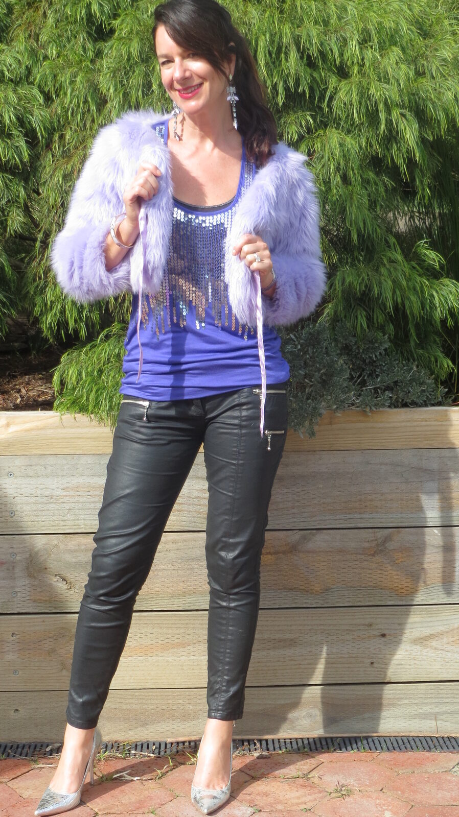Purple sequinned singlet 4