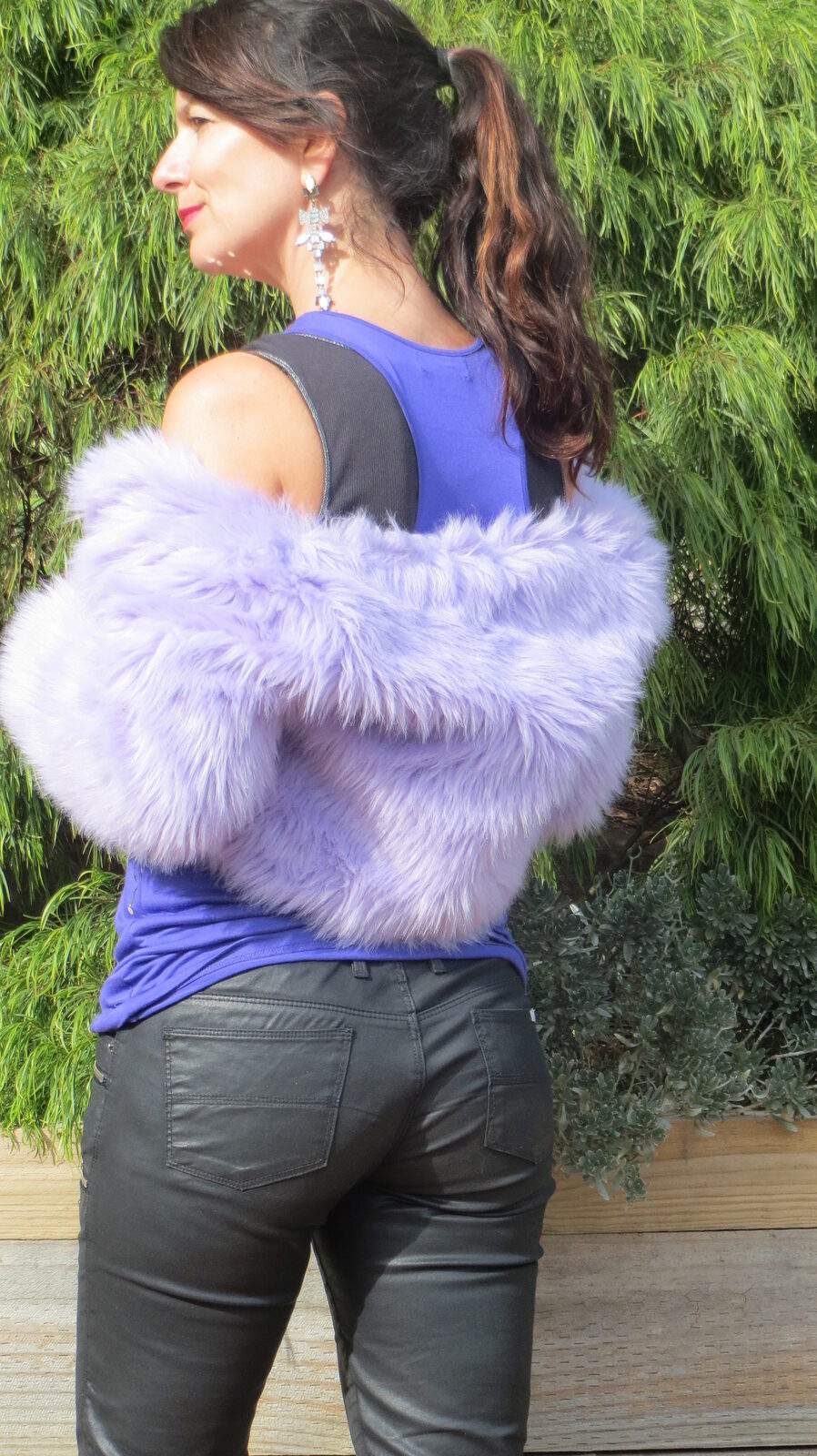 Purple sequinned singlet 6