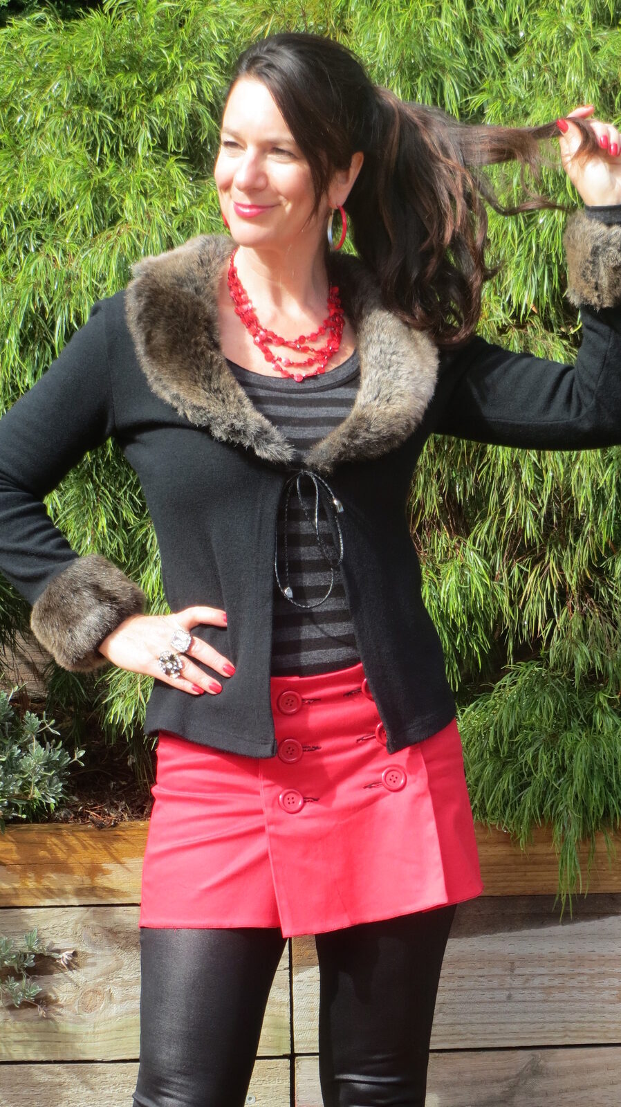 Red mini skirt 5