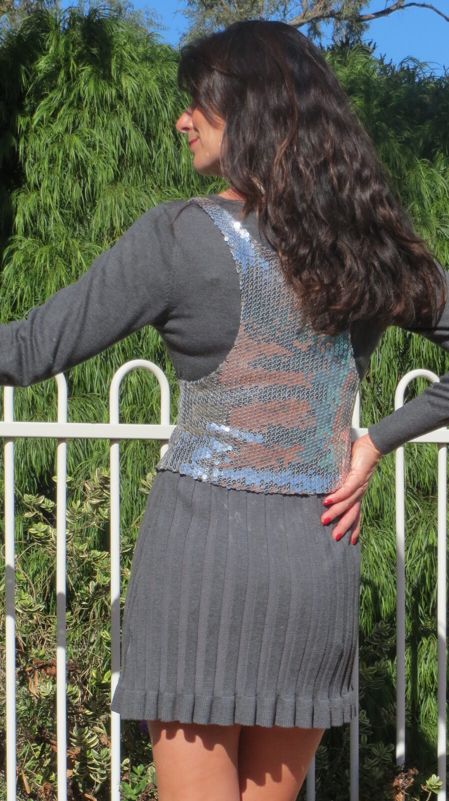 Silver sequin vest 5