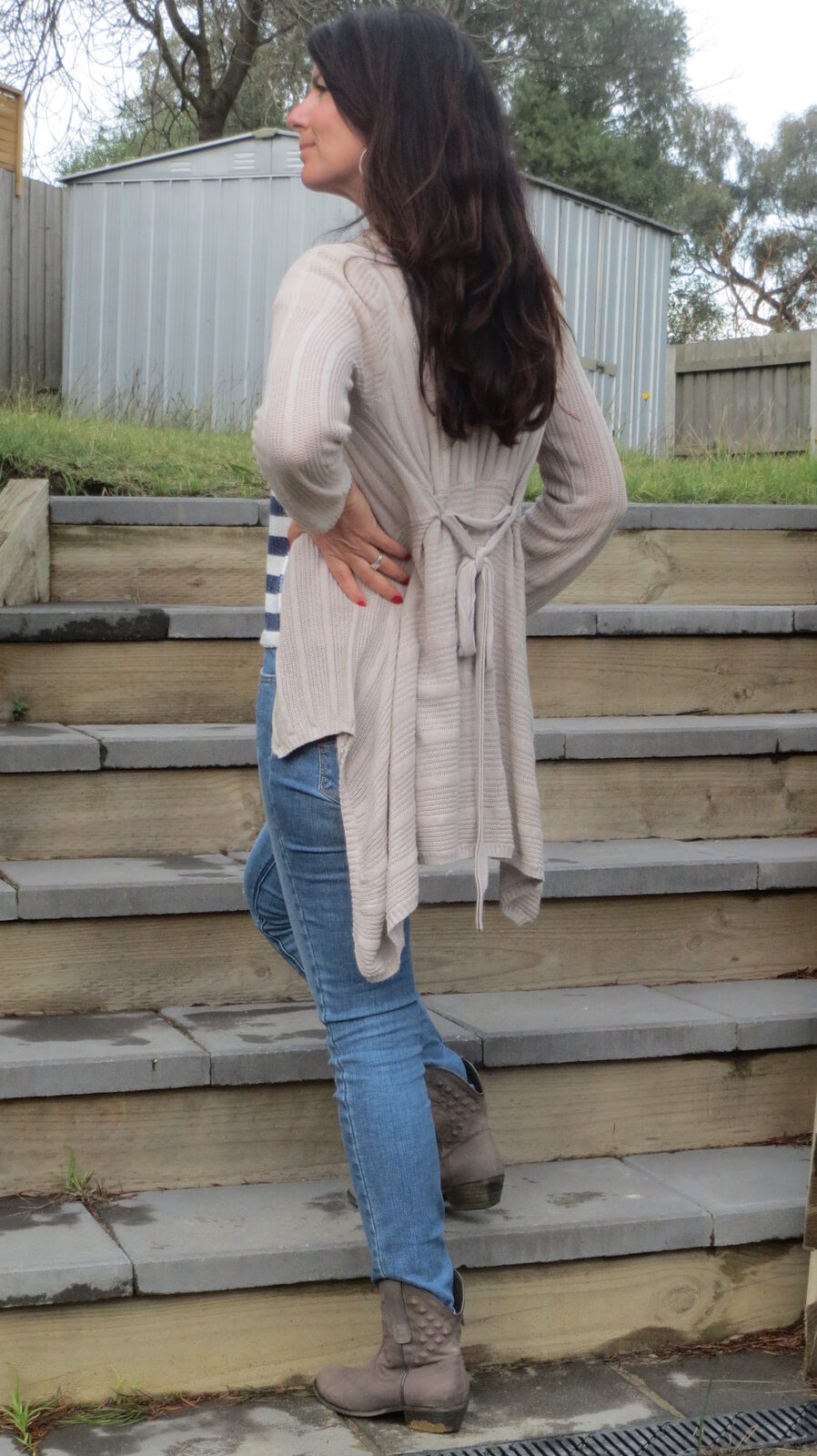 Stripe sequinned t 3