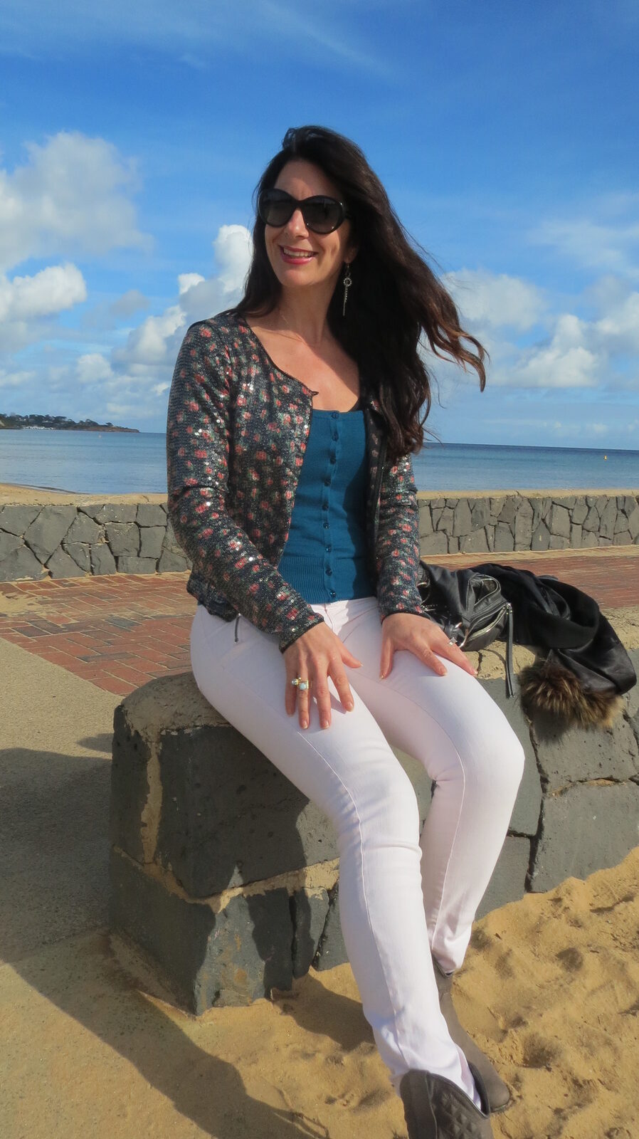 Pink jeans, sequin jkt 3