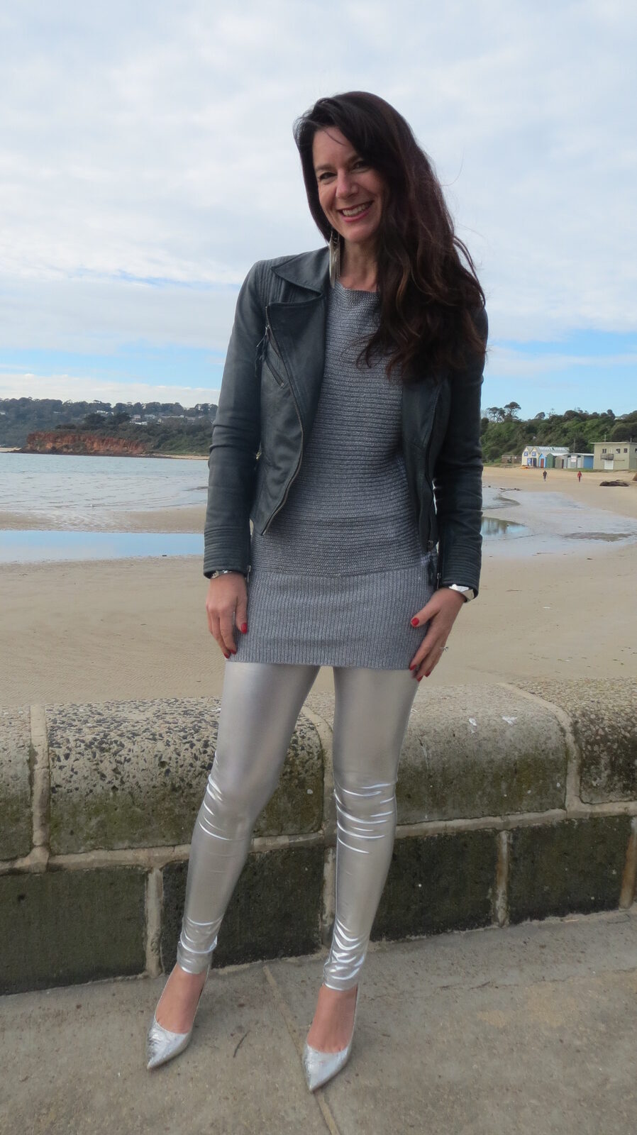 Silver leggings 2