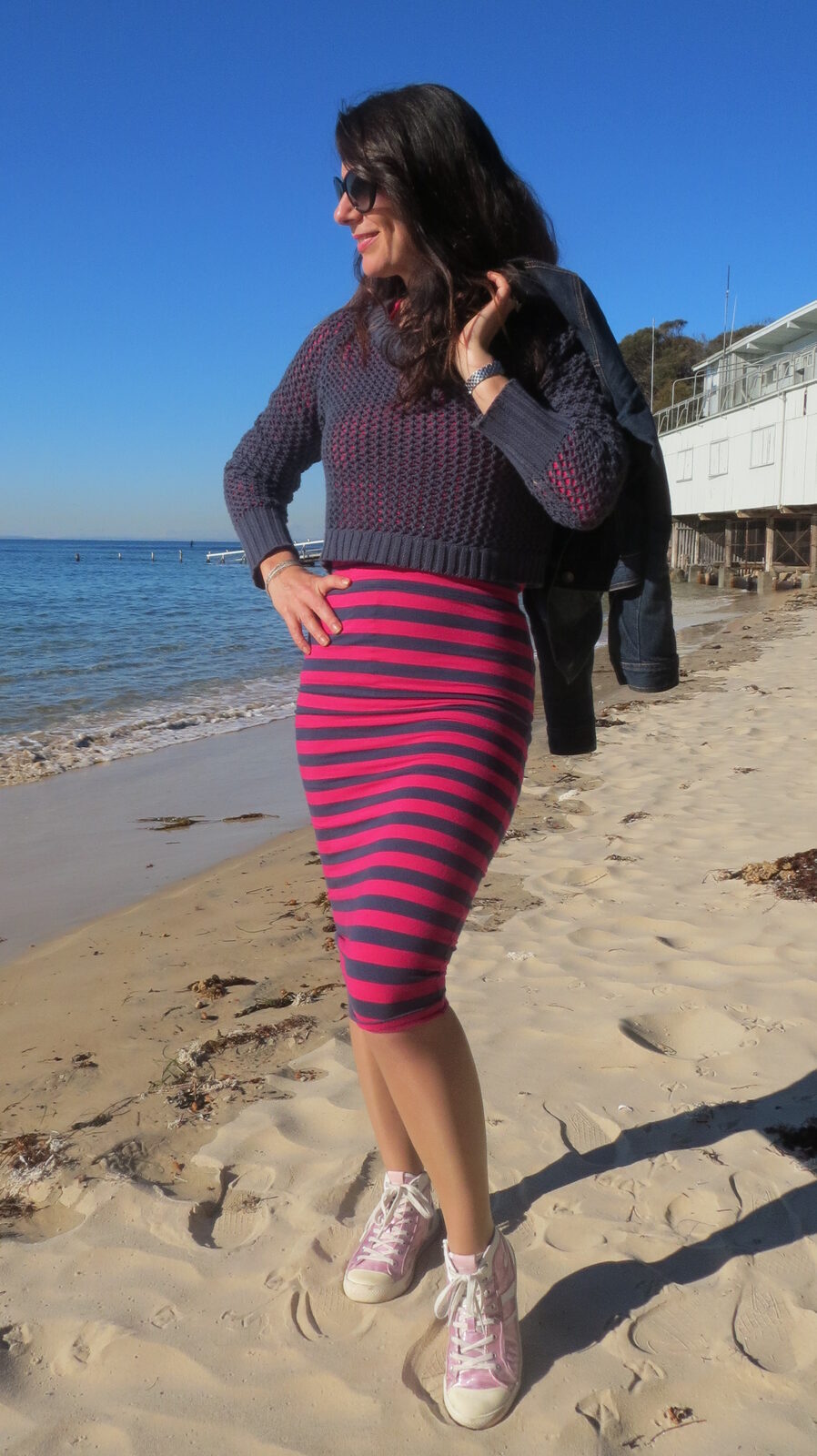 Stripe sportsgirl skirt 1