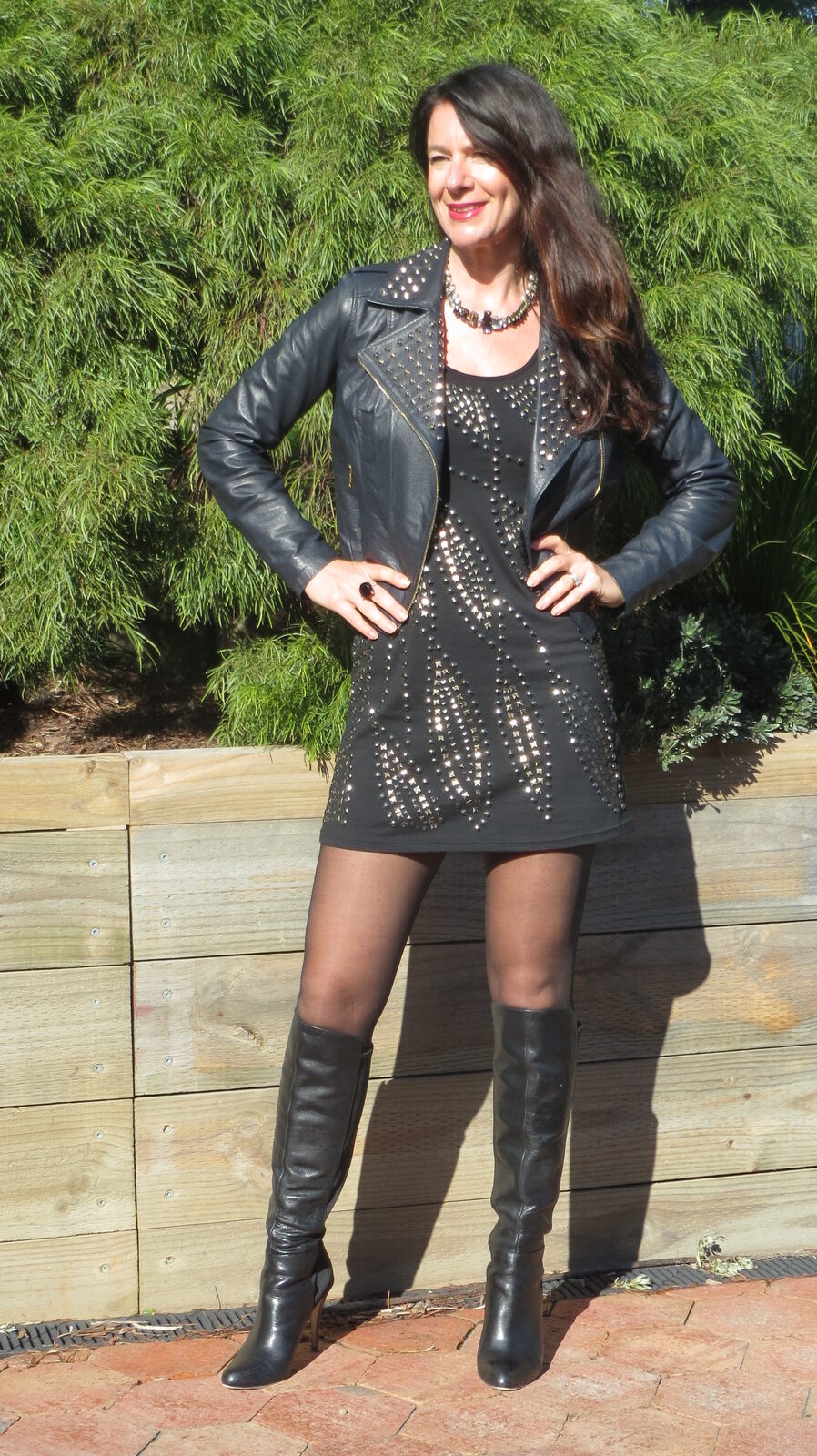 Black stud dress 1