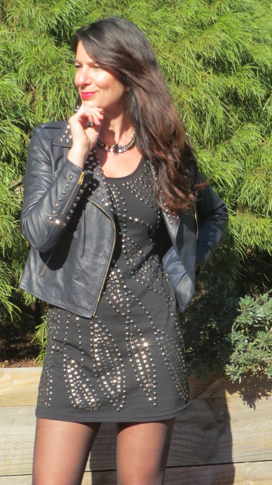 Black stud dress 2