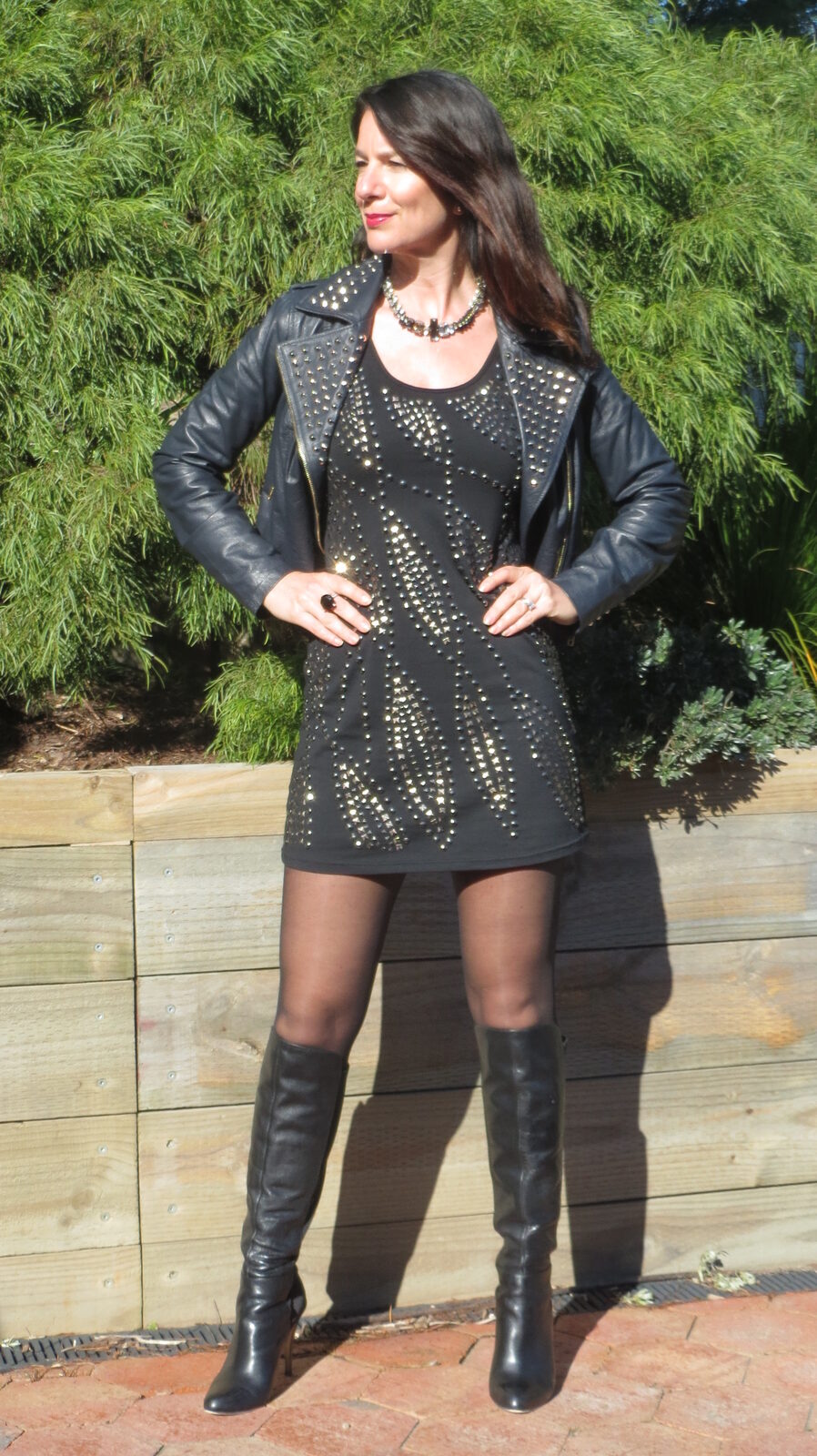 Black stud dress 3