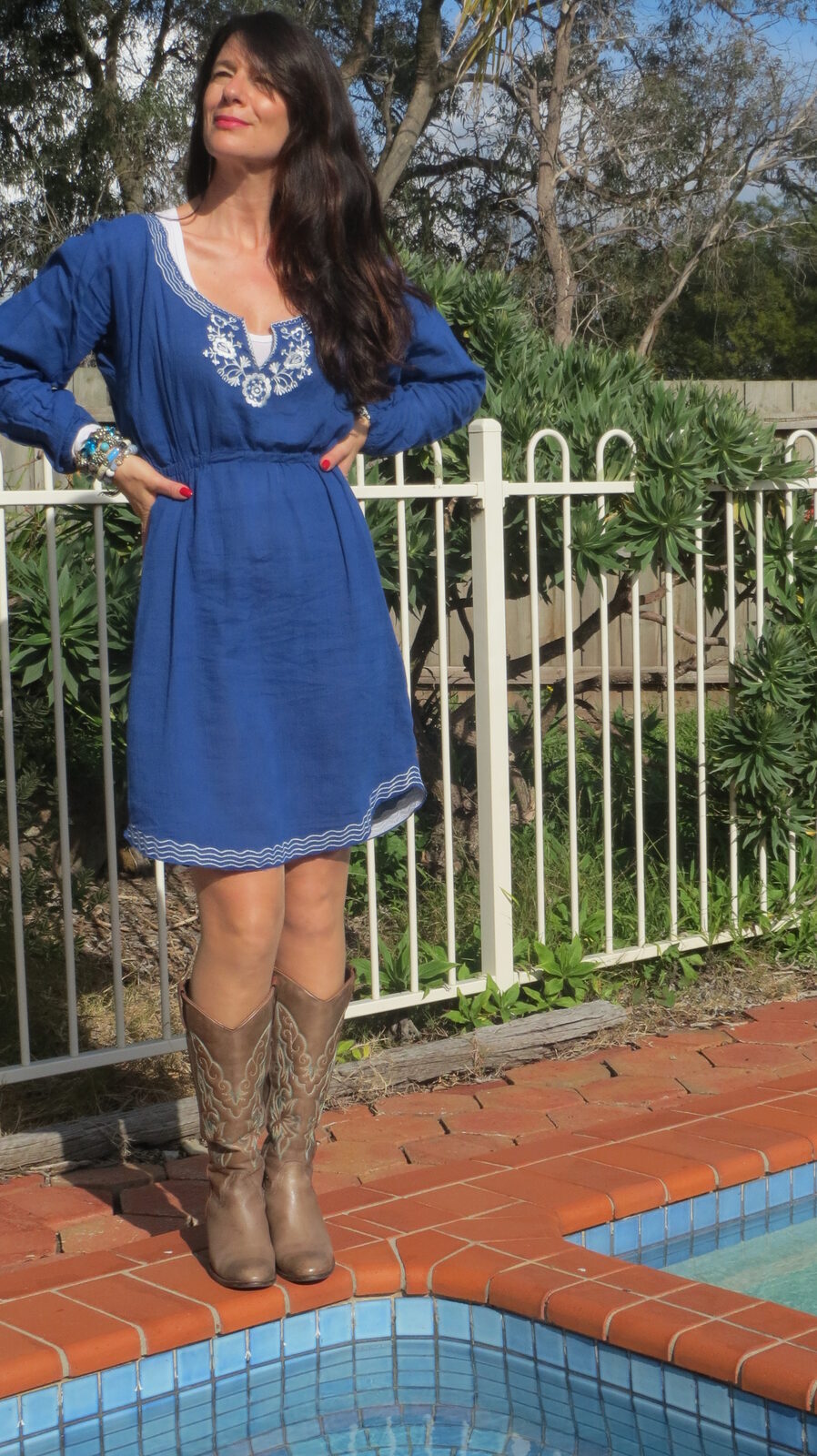 Blue sun dress 4
