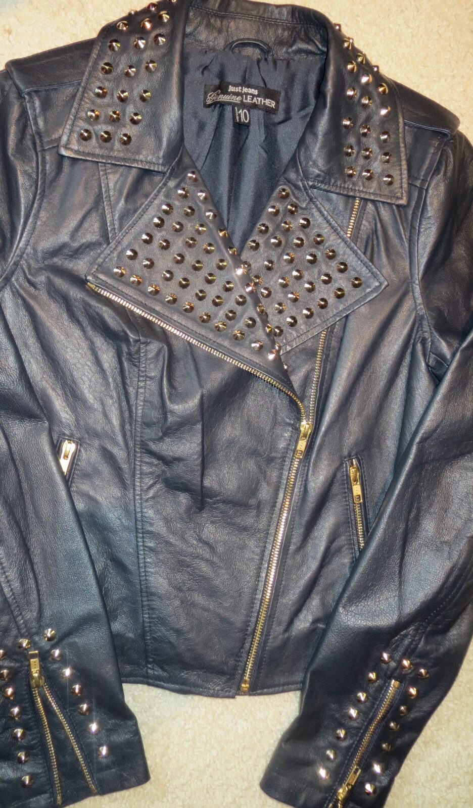 Leather stud jkt 1