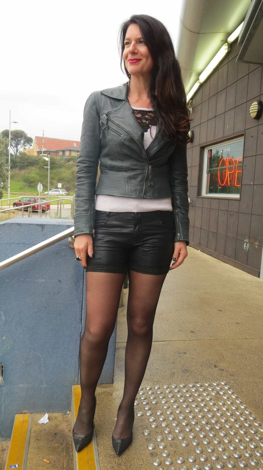 Leather shorts 'winterised'