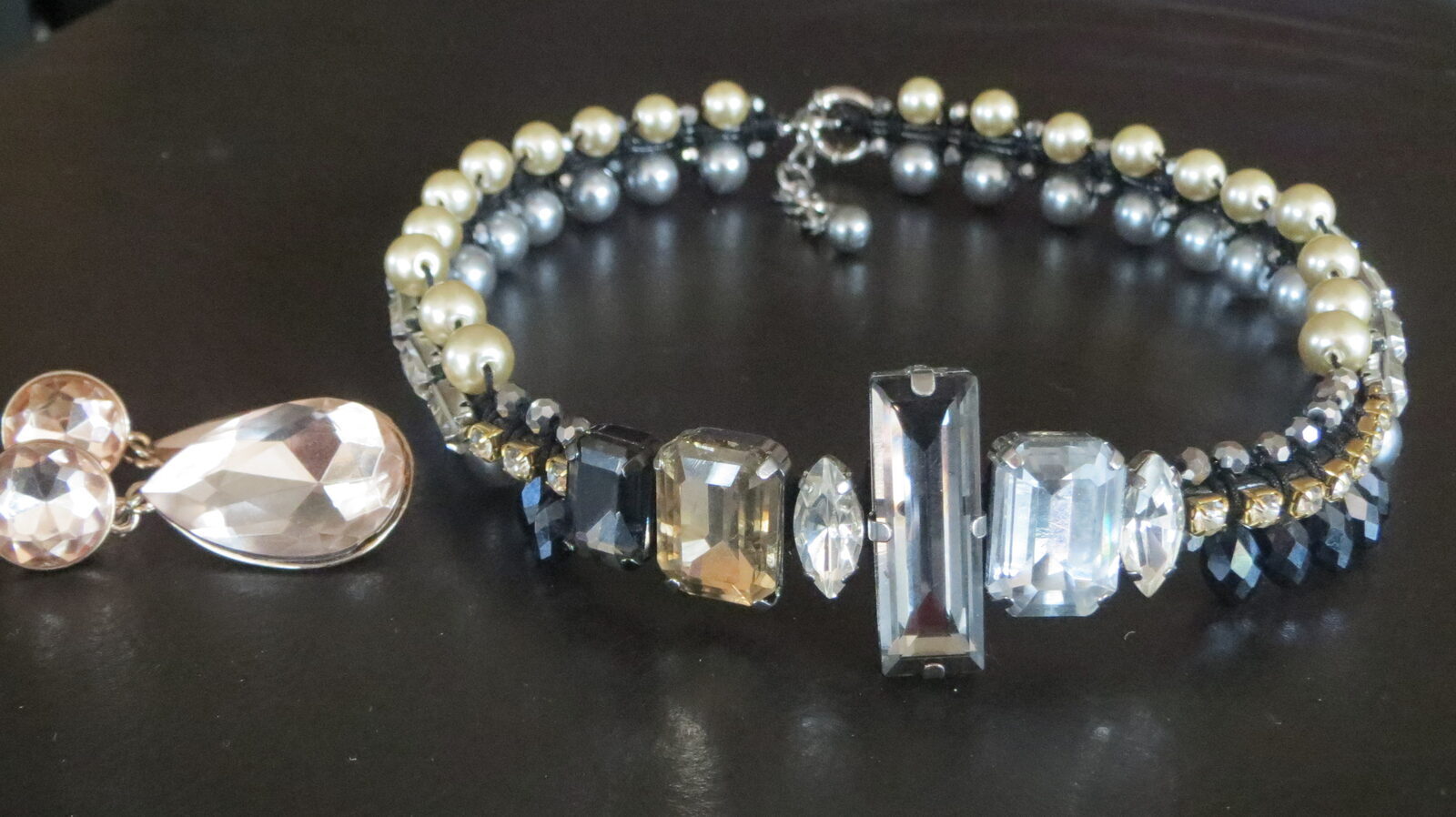 Diamand & pearl necklace