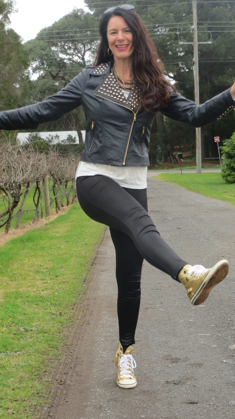 Gold stud jkt, stud top 4