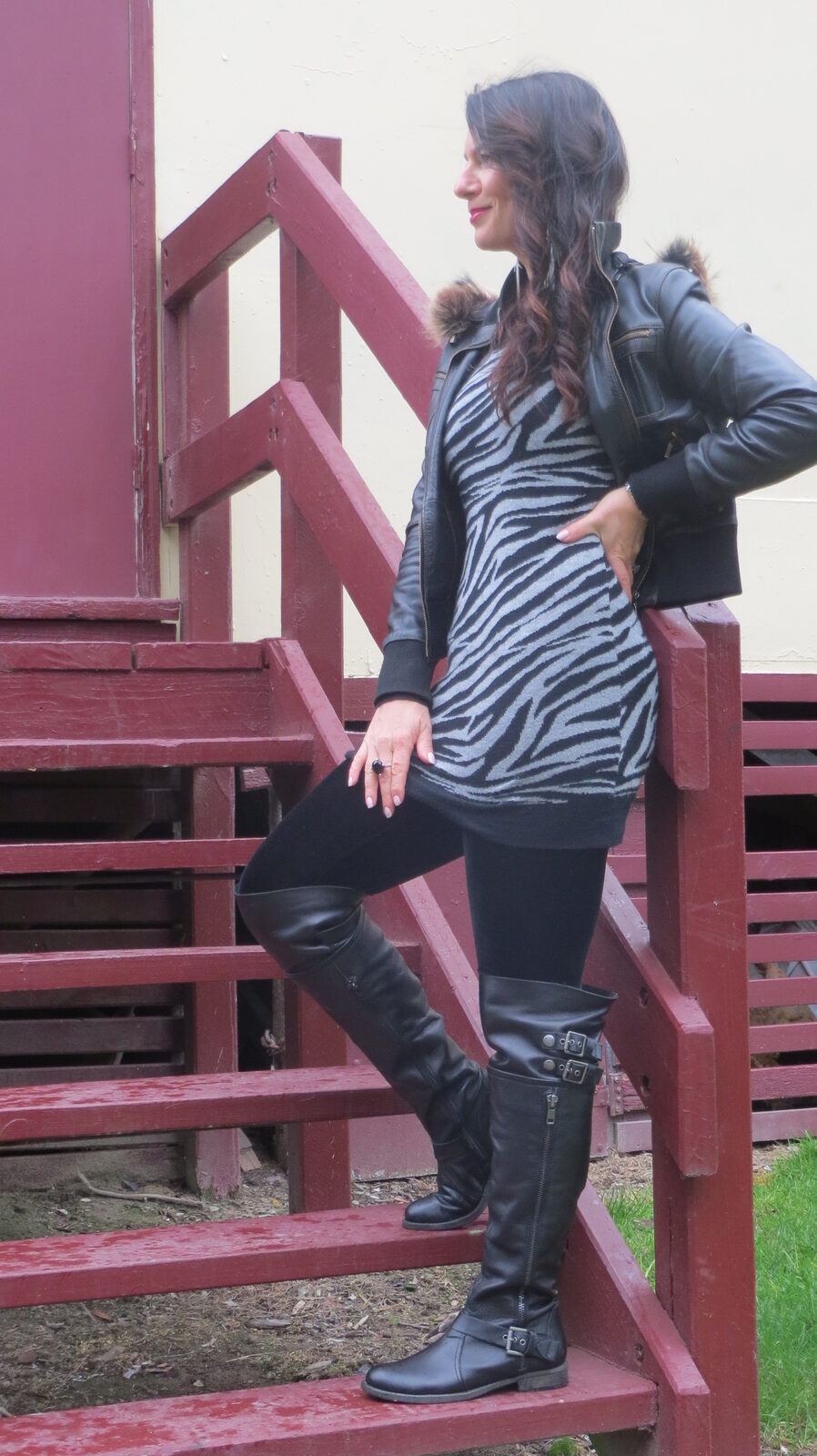 Grey zebra dress 2