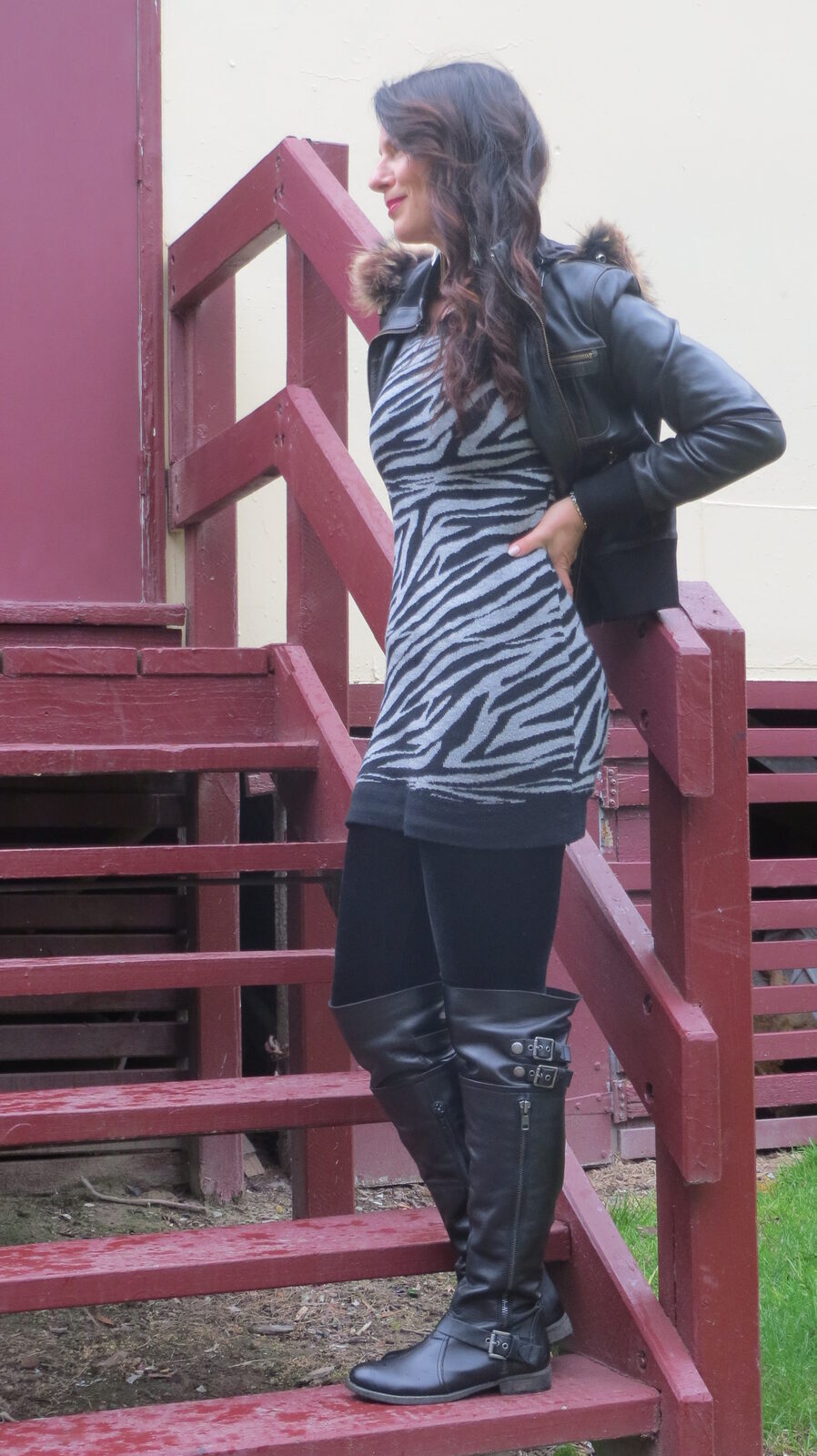 Grey zebra dress 4