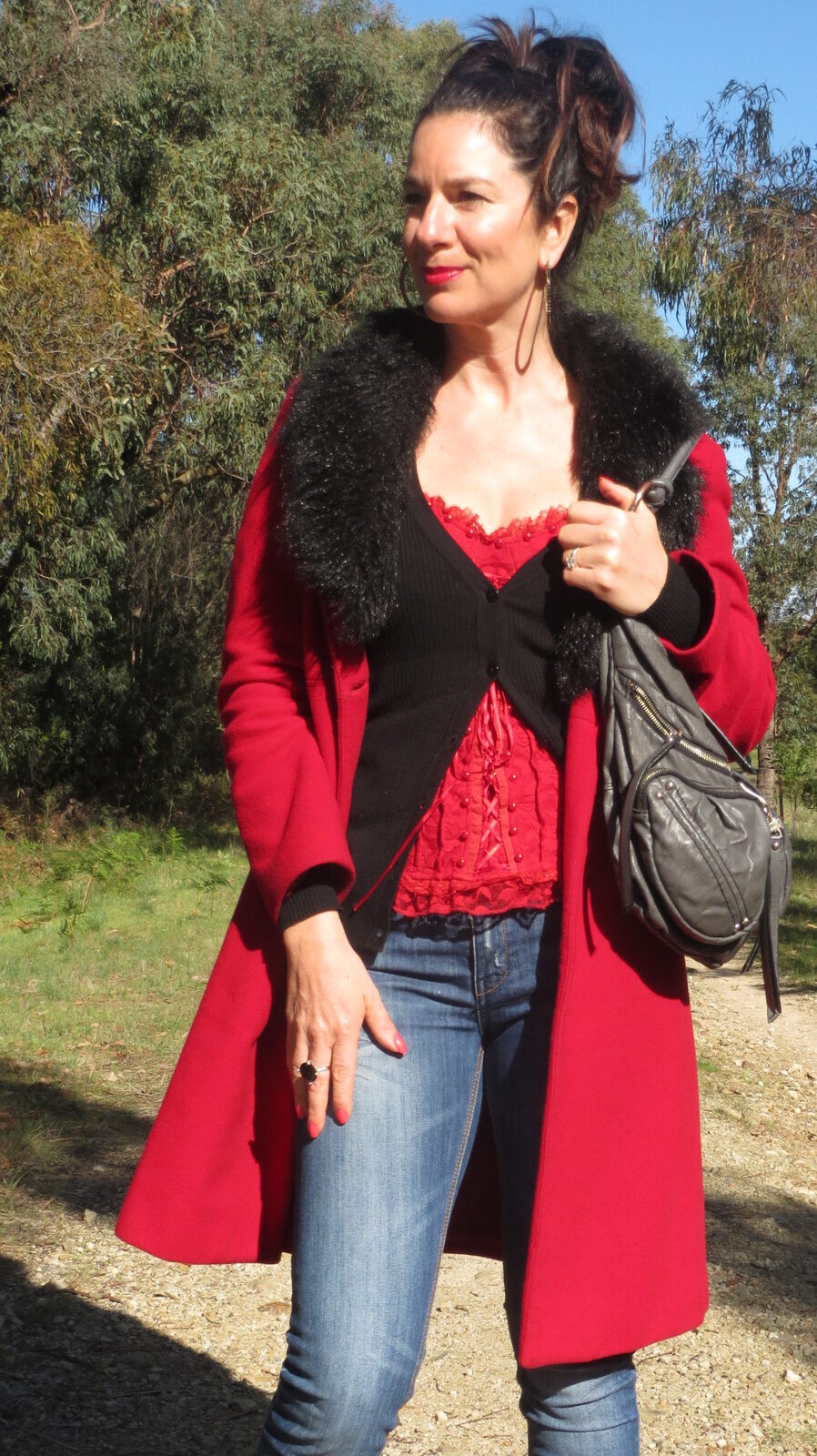 Red lace corset 6