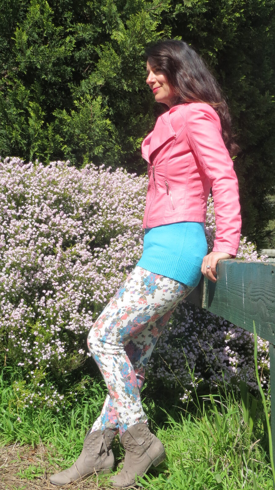 Pink leather jkt 1
