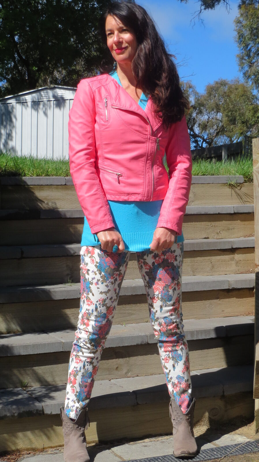 Pink leather jkt 3
