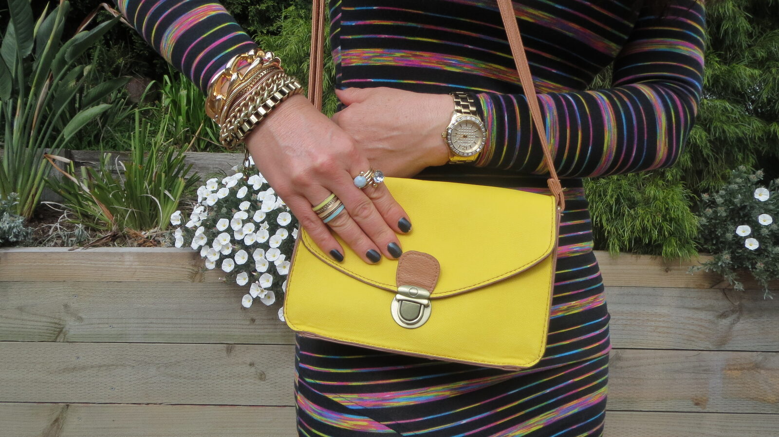 Yellow boy bag, jewels 1