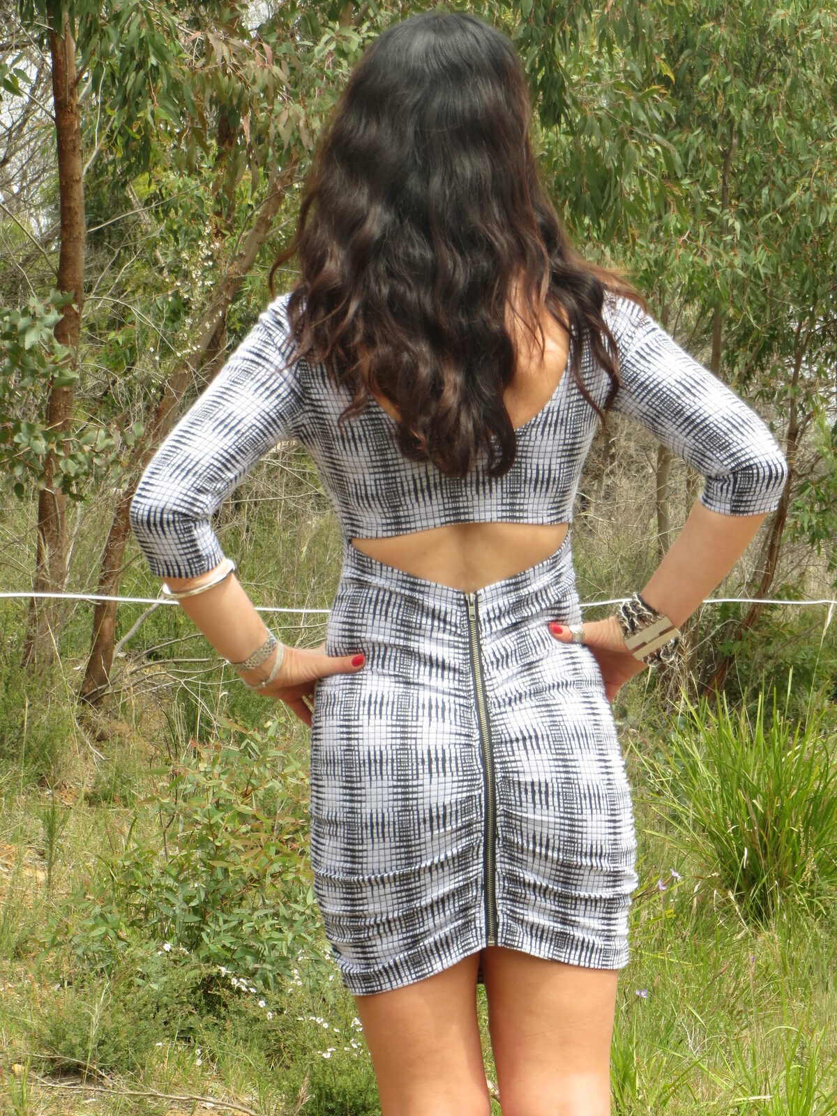 Zip backless dress 2