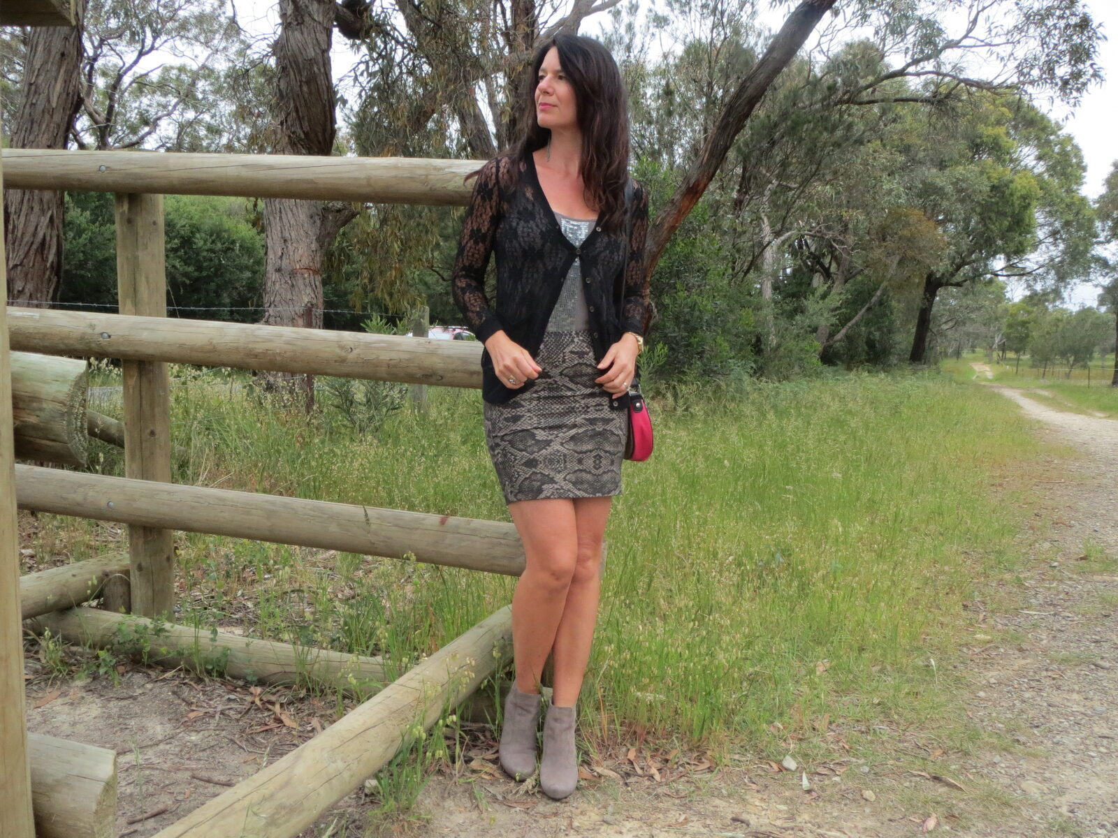 Witchery snakeskin skirt (slider) 1