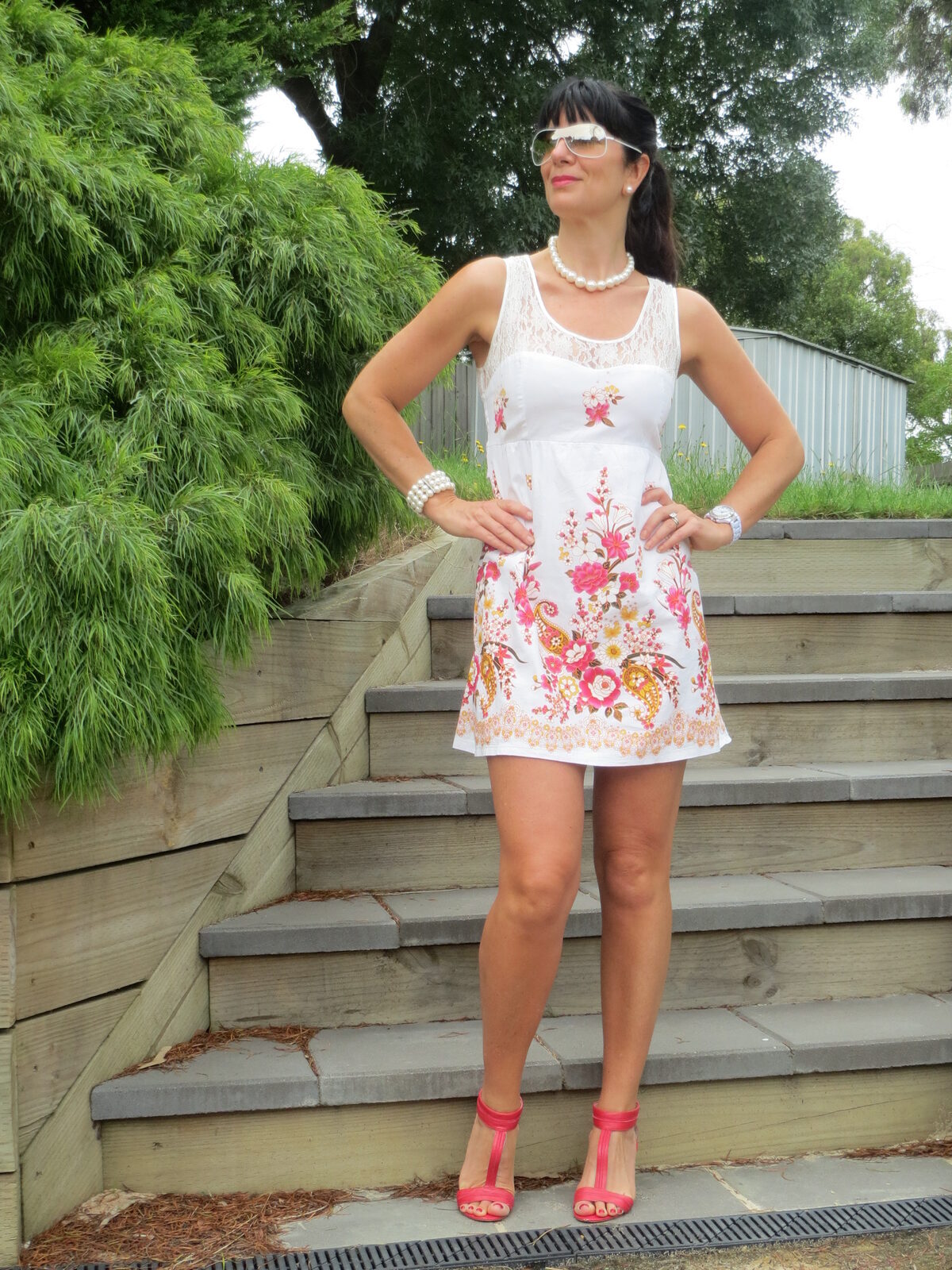 Lace floral dress 1