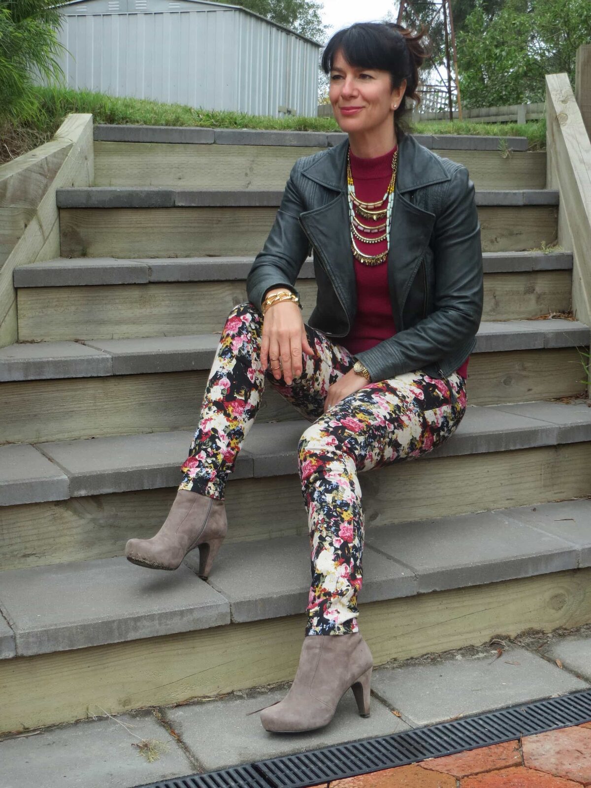 Floral jeans 1