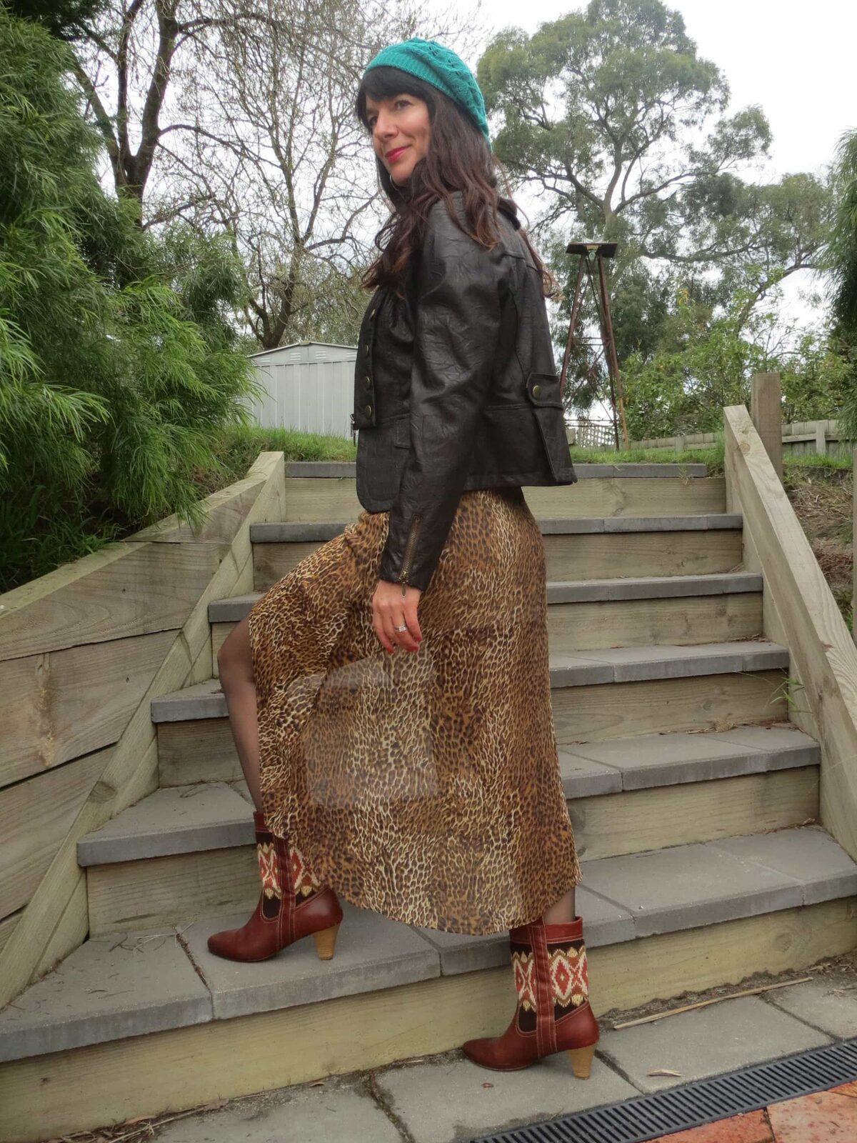 Leopard sheer dress 2
