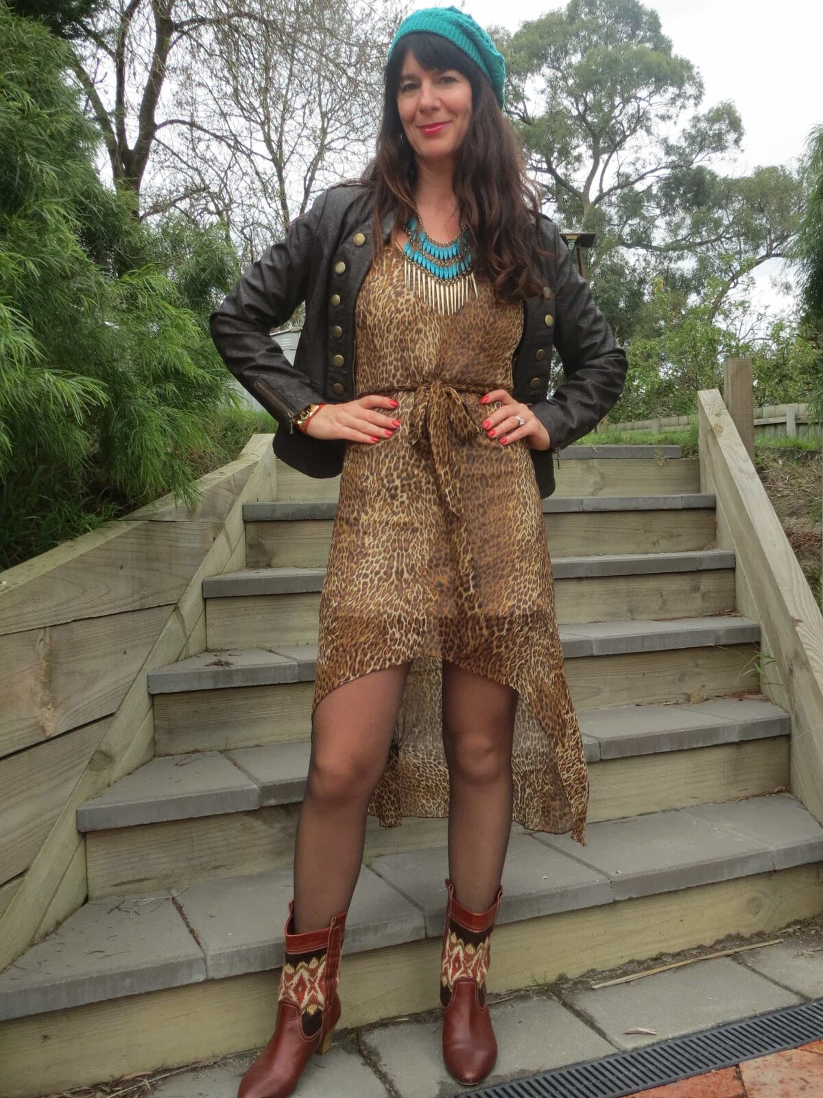 How to transform a summer dress for winter
