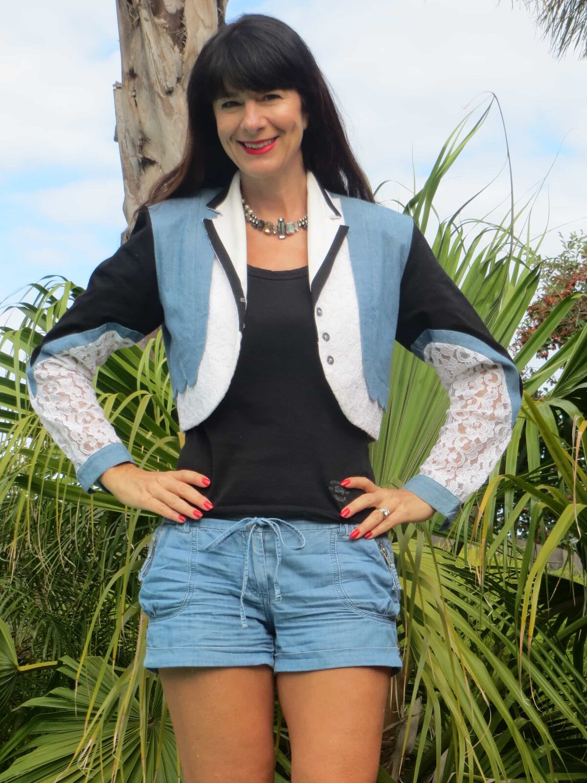 Chambray shorts & jkt 3